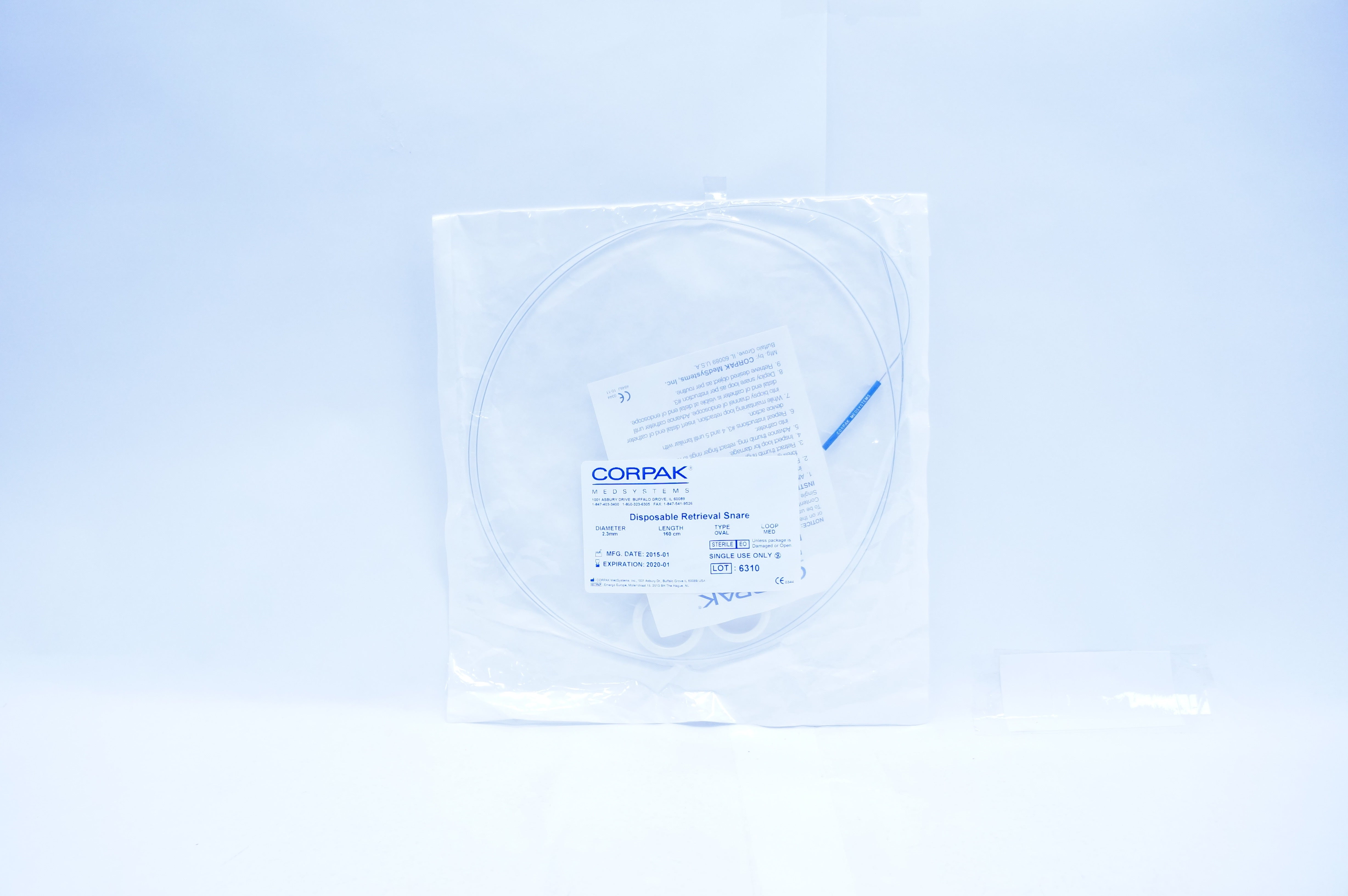 Corpak Disposable Retrieval Snare Type Oval, Loop Med 2.3mm x 160cm (x)