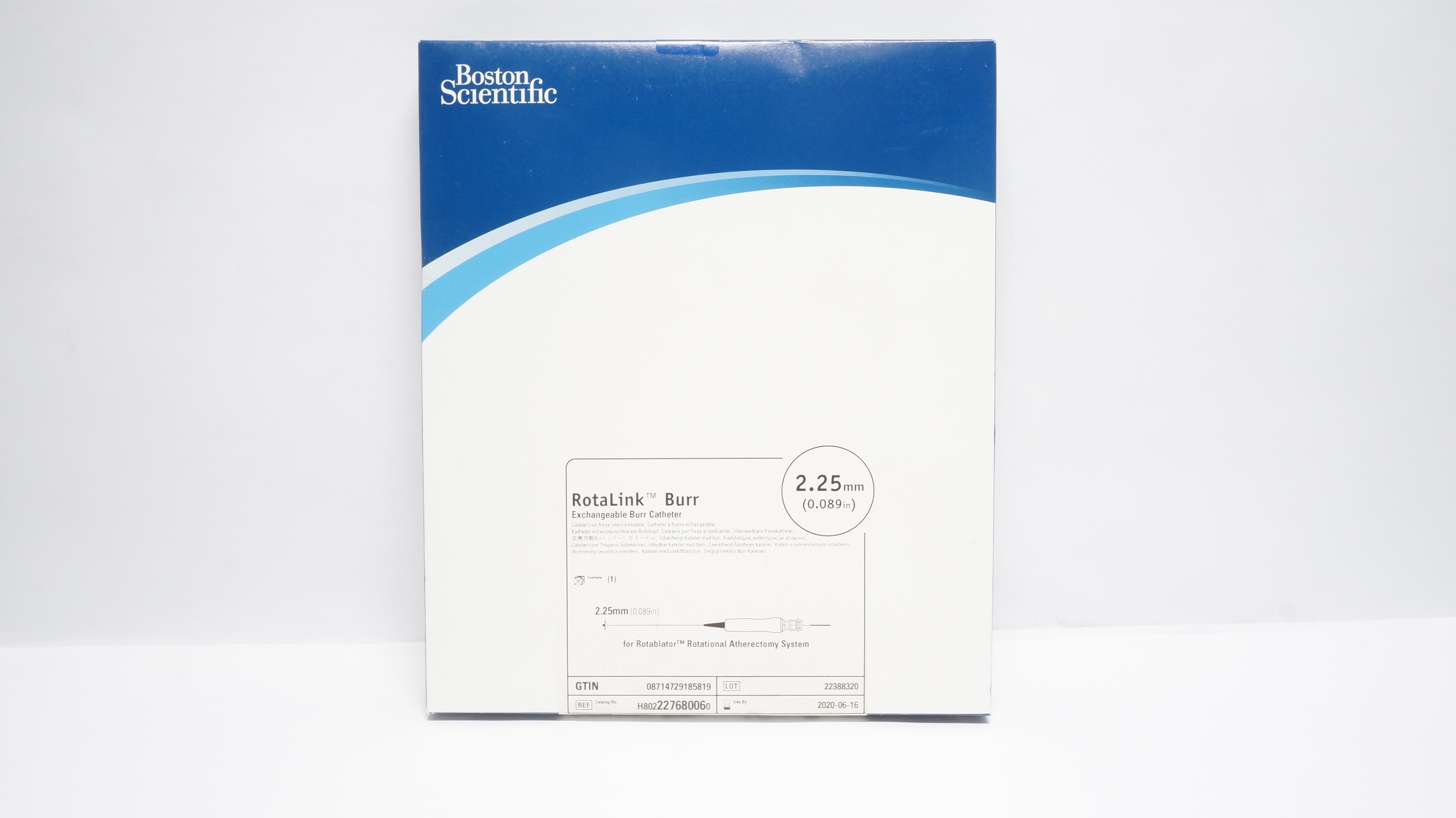 Boston Scientific 22768006 RotaLink Burr Exchangeable Burr Cath. 2.25mm (x)