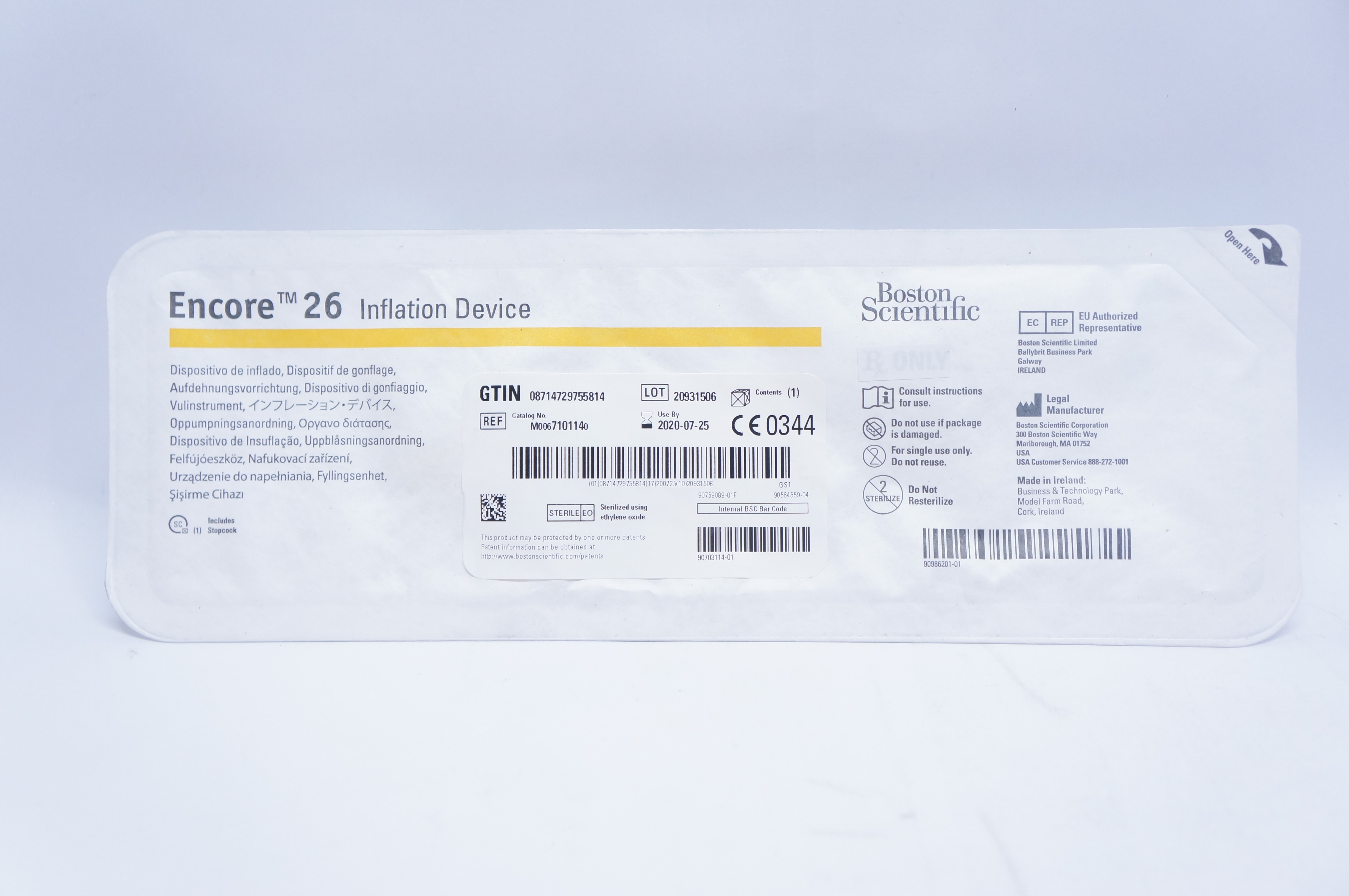 Boston Scientific 710114 Encore 26 Inflation Device (x)