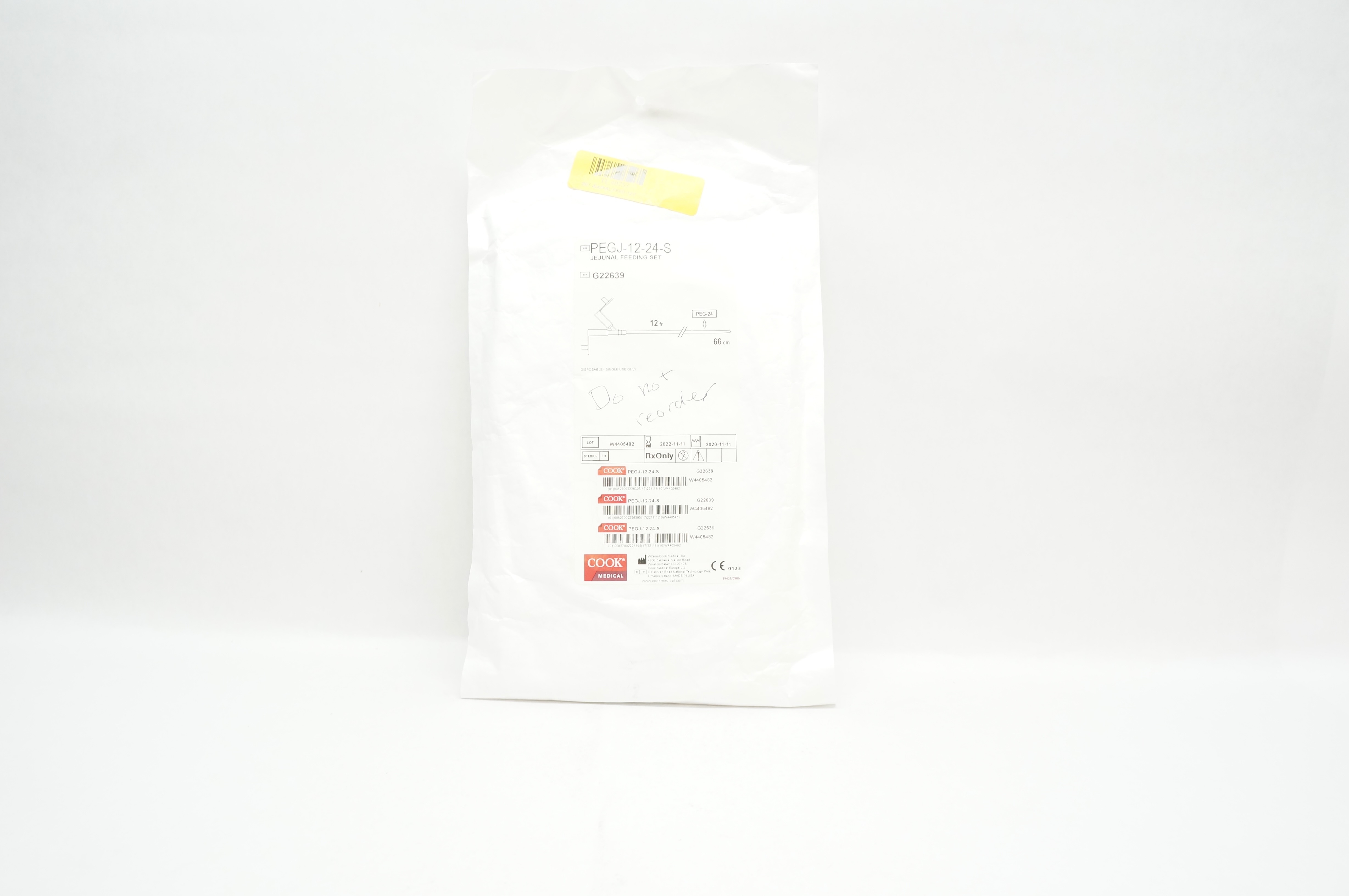 Cook Medical G22639 Jejunal Feeding Set 12Fr x 66cm (x)