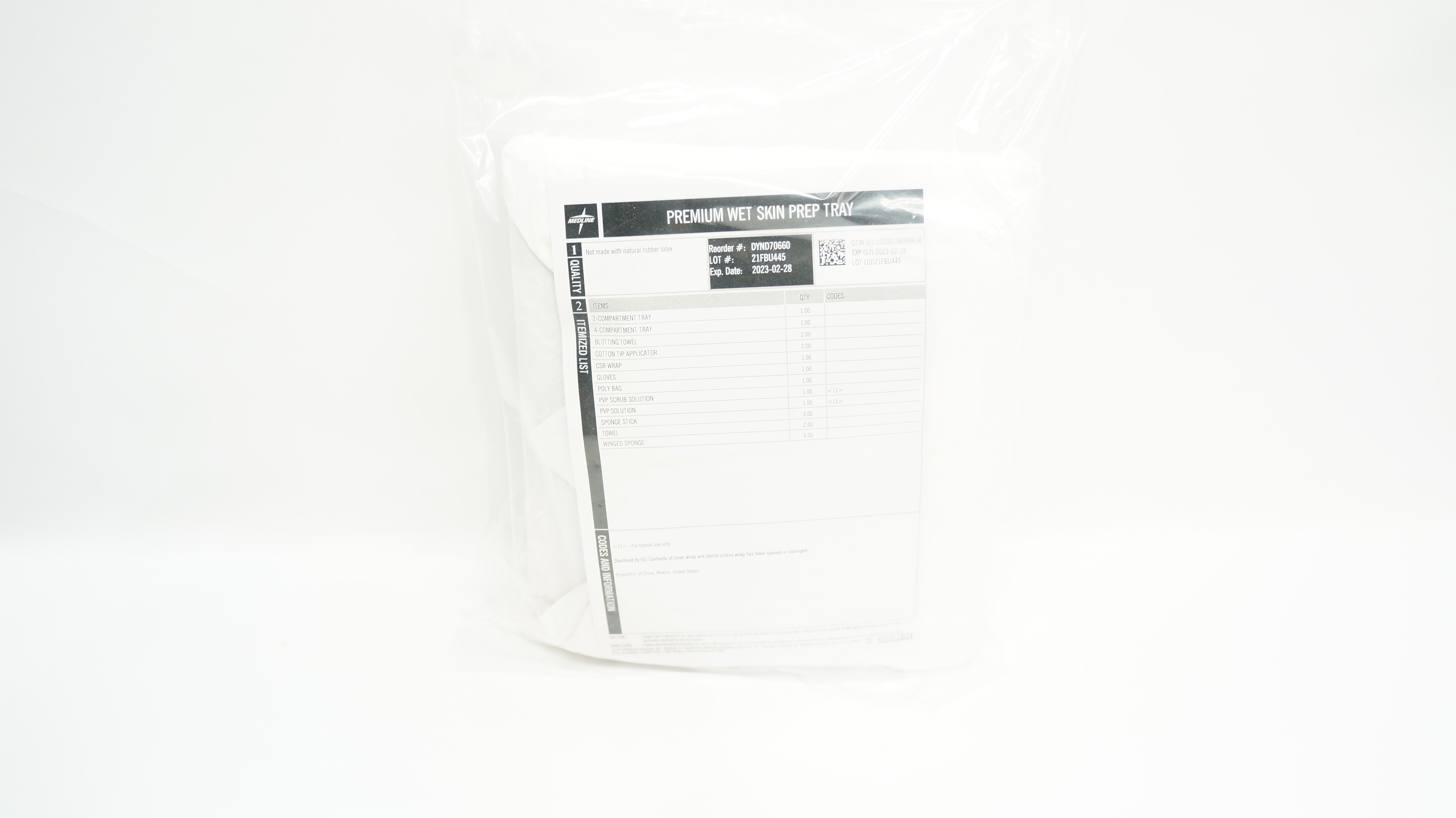 Medline DYND70660 Premium Wet Skin Prep Tray (x)