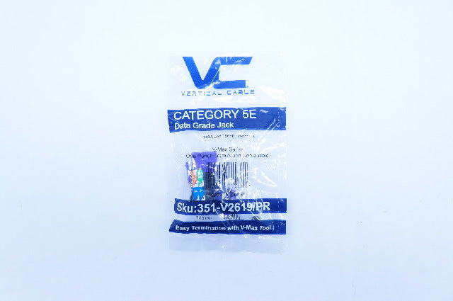 Vertical Cable 351-V2619/PR Category 5E Data Grade Jack V-Max Series