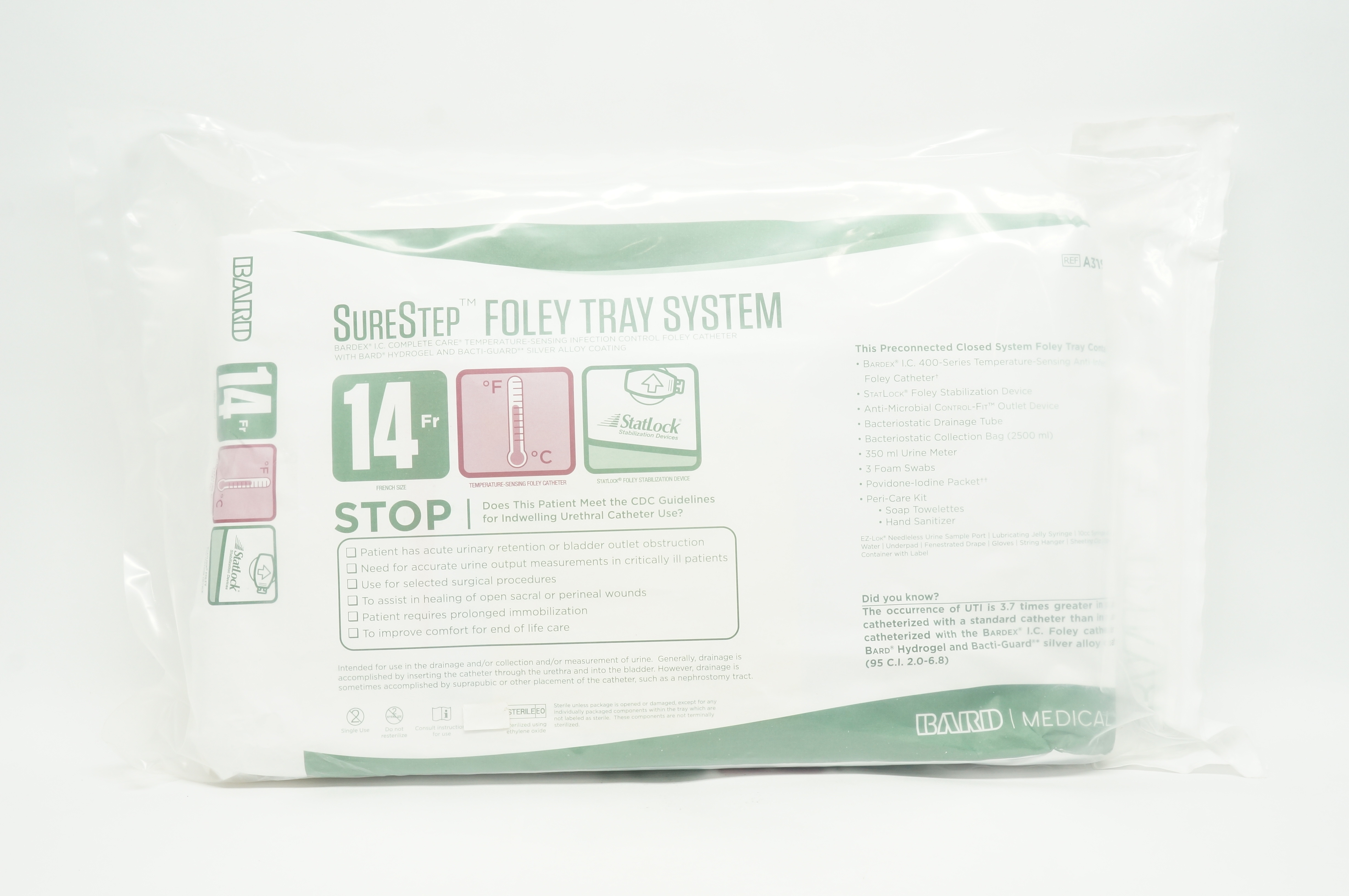 Bard A319414AM SureStep Foley Tray System 14Fr.