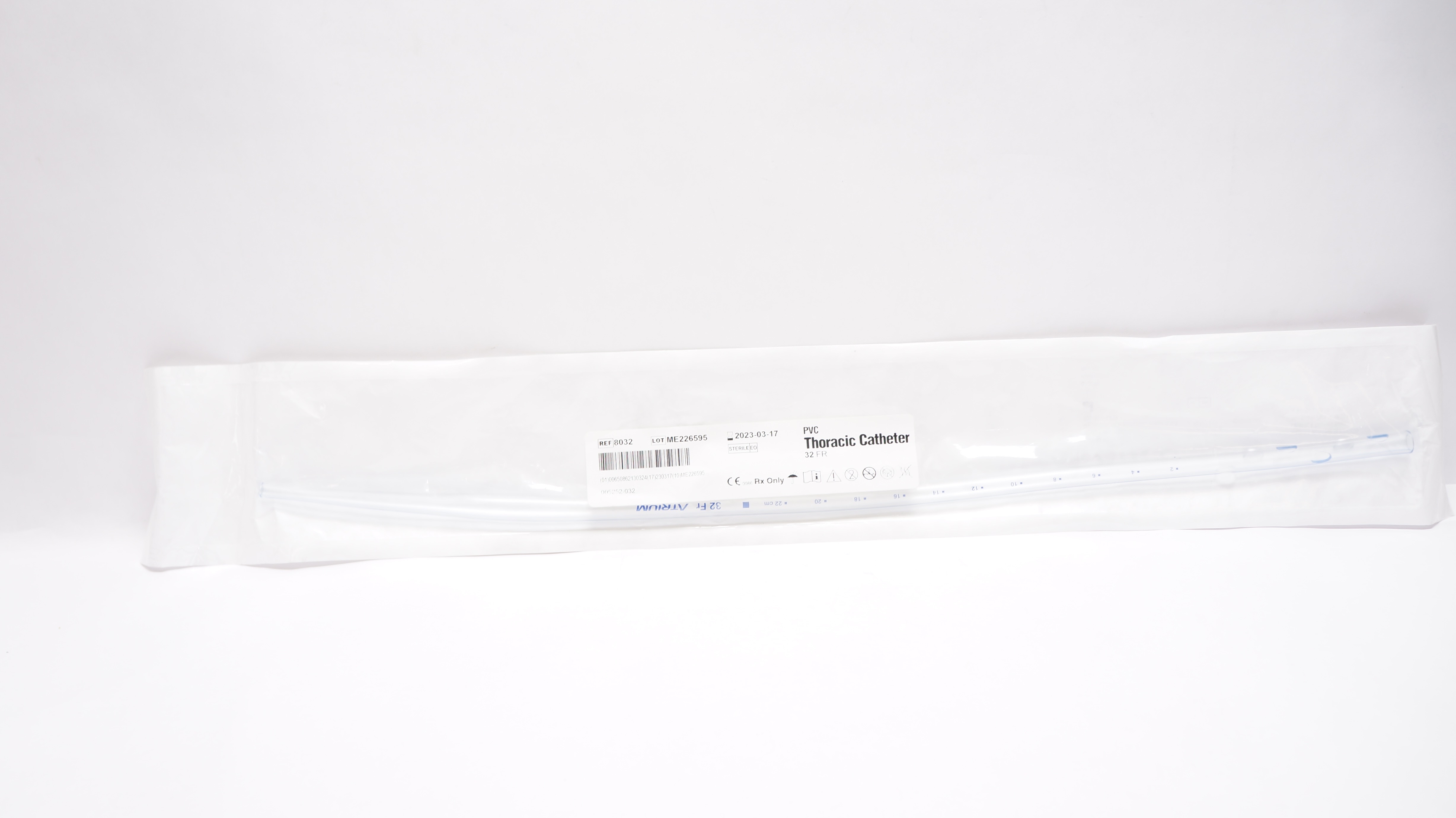 Atrium 8032 PVC Thoracic Cath. Sterile, 32 Fr (x)