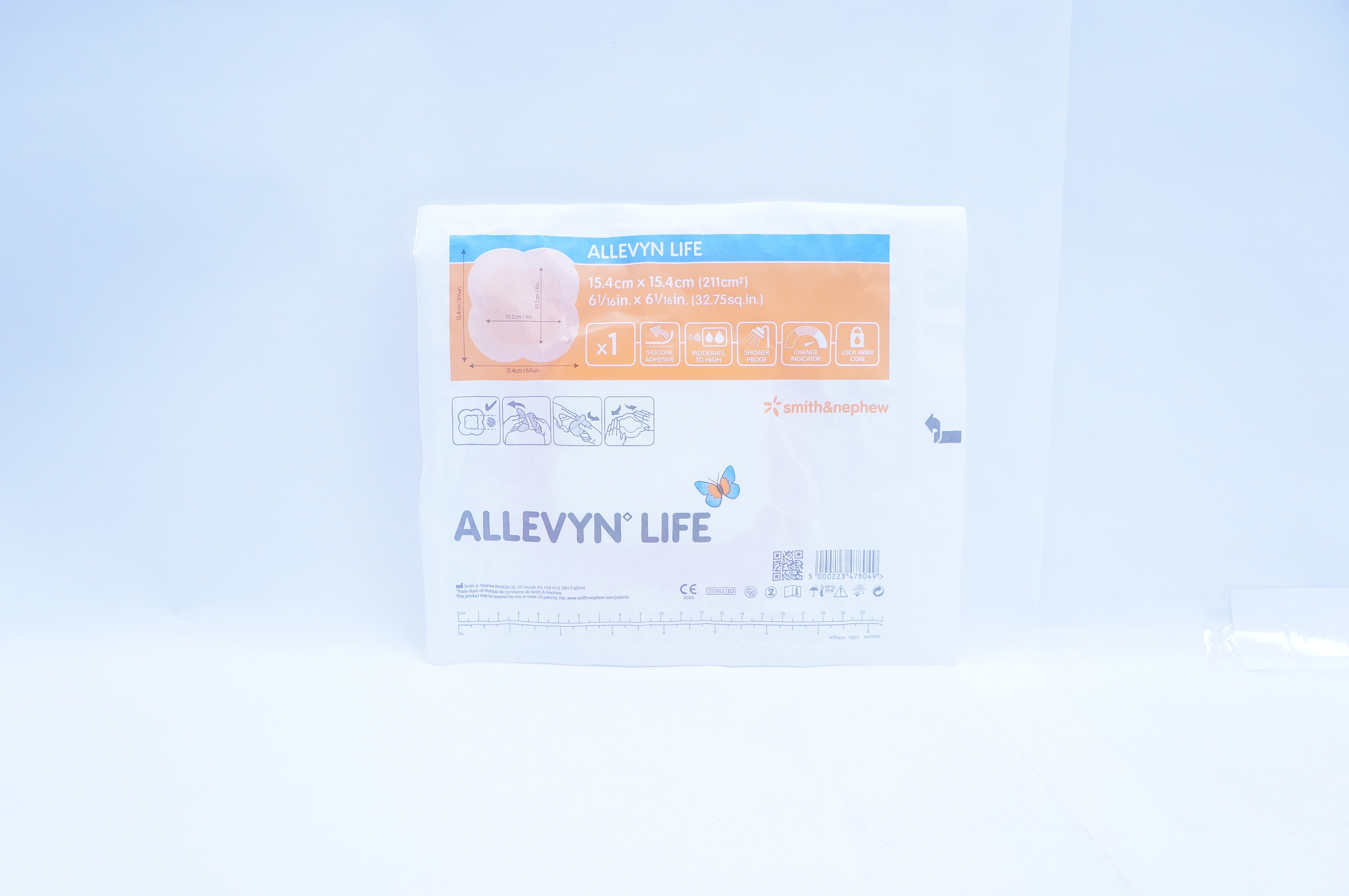 Smith&Nephew 66801069 Allevyn Life Silicone Adhesive 6-1/16inch x 6-1/16inch