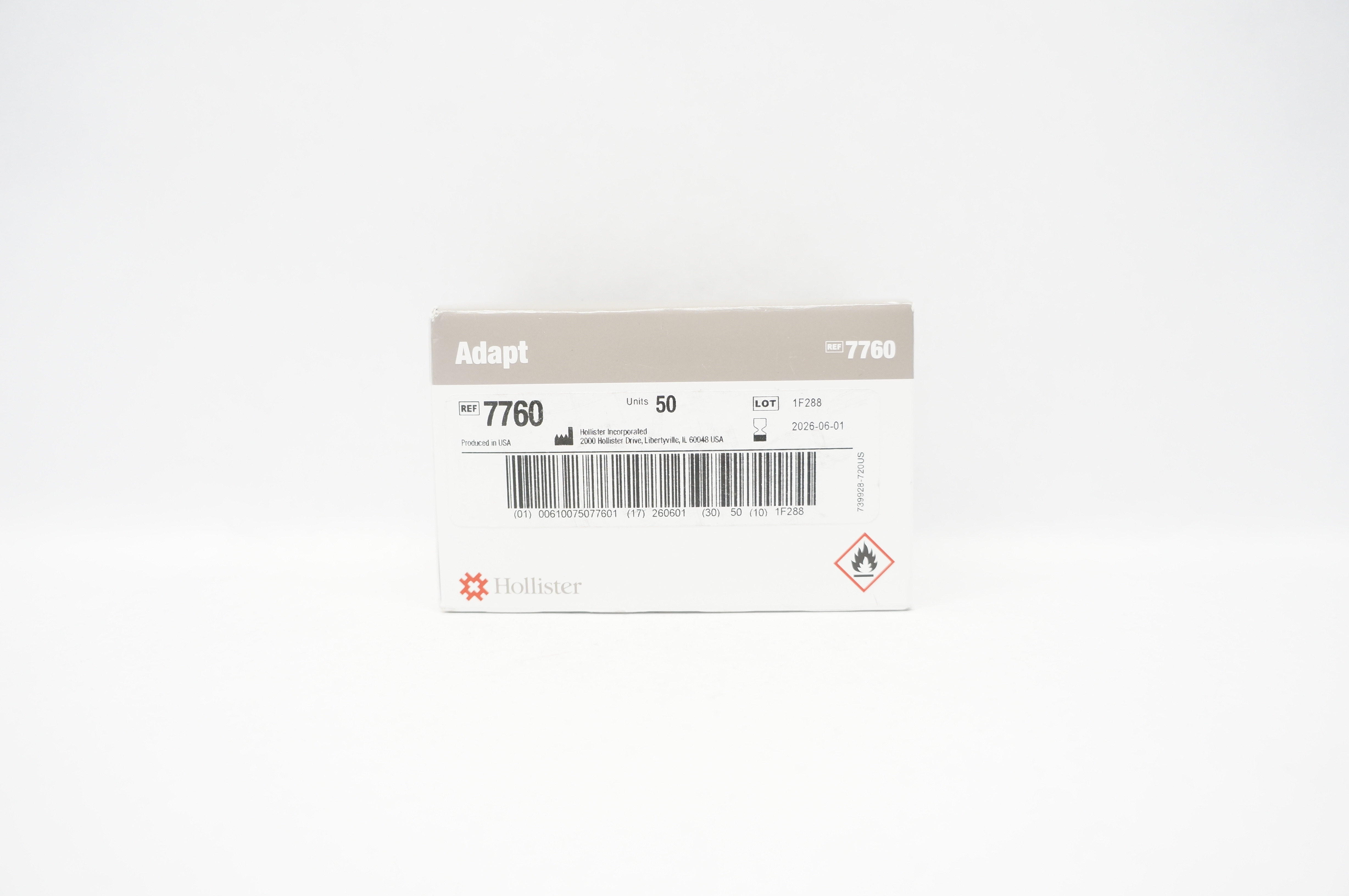 Hollister 7760 Adapt Adhesive Remover Wipe No Sting - Box of 50