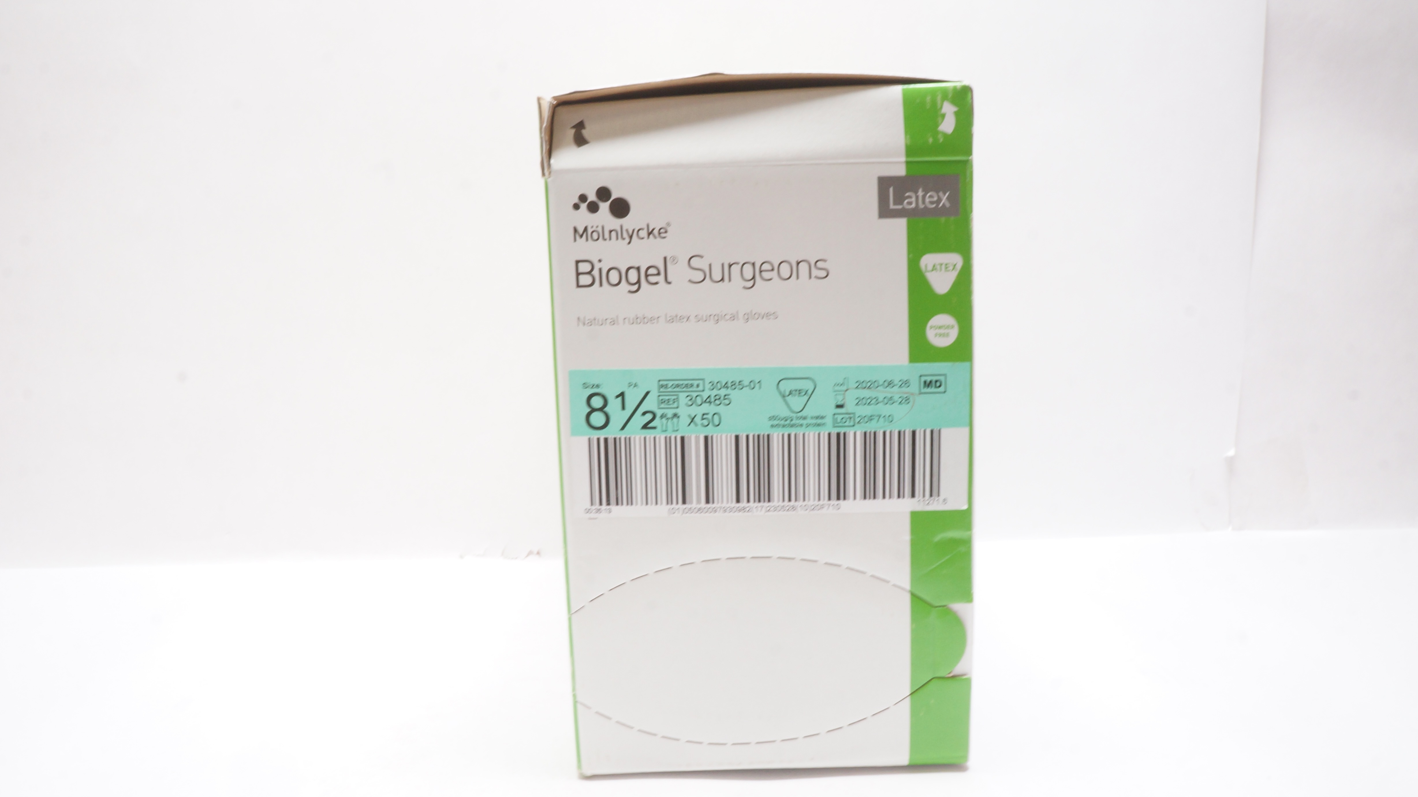 Molnlycke Health Care 30485 Biogel Surgeons Surgical Gloves Size 8-1/2-Box of 50