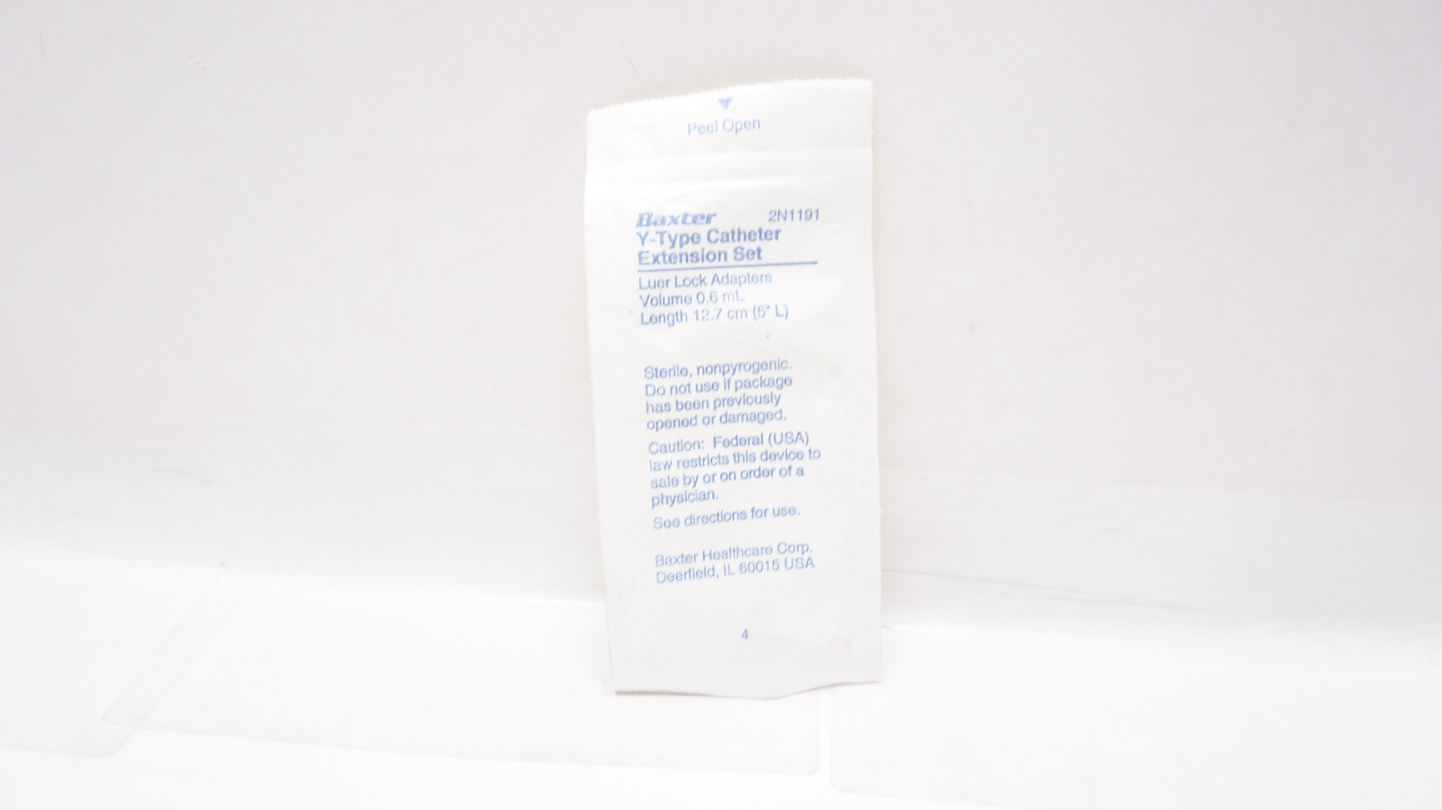 Baxter 2N1191 Y-Type Cath. Extension Set 5inch x 0.6mL