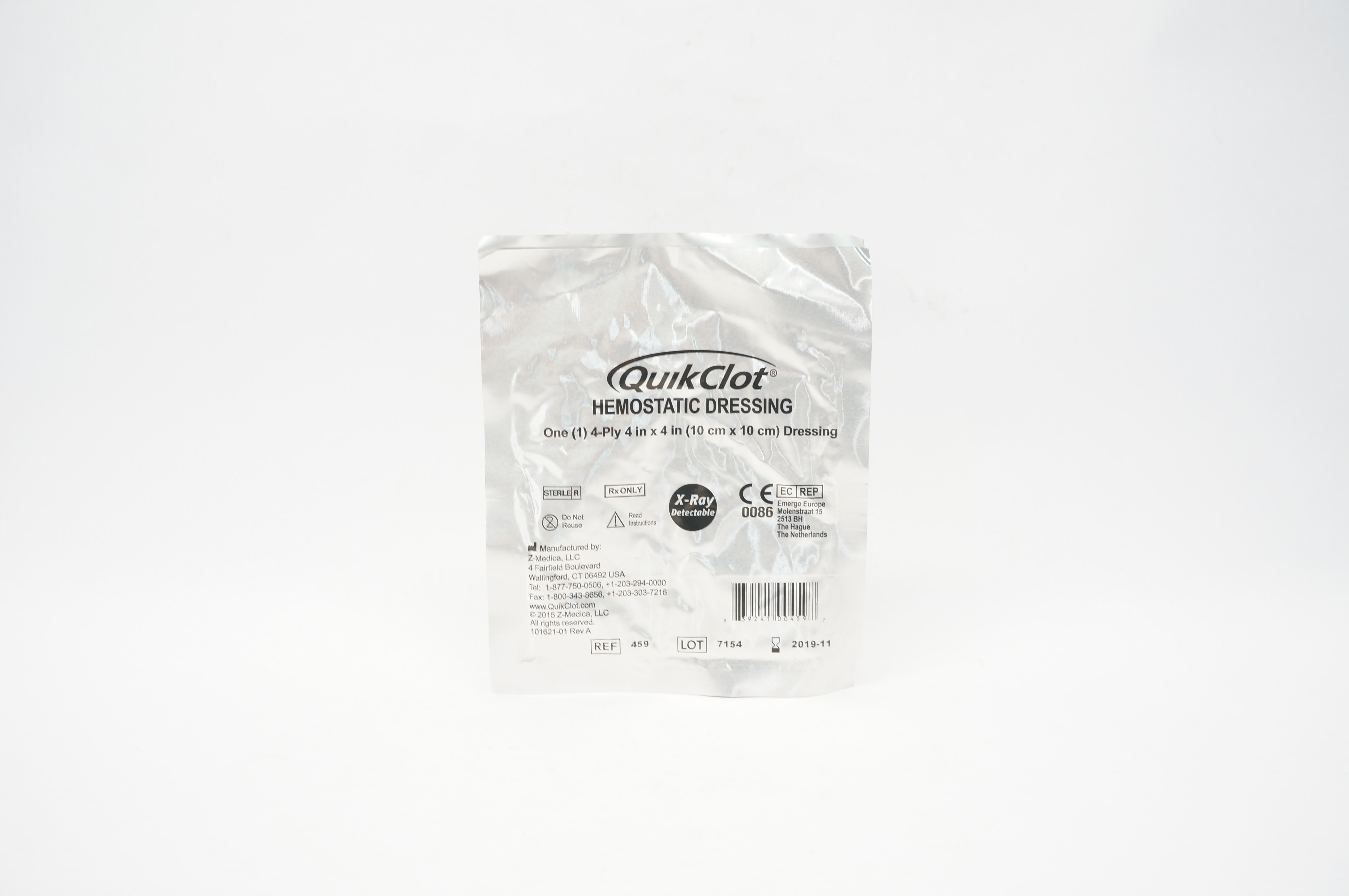 Z-Medica 459 QuikClot Hemostatic Dressing 4-Ply 4 x 4inch (x)