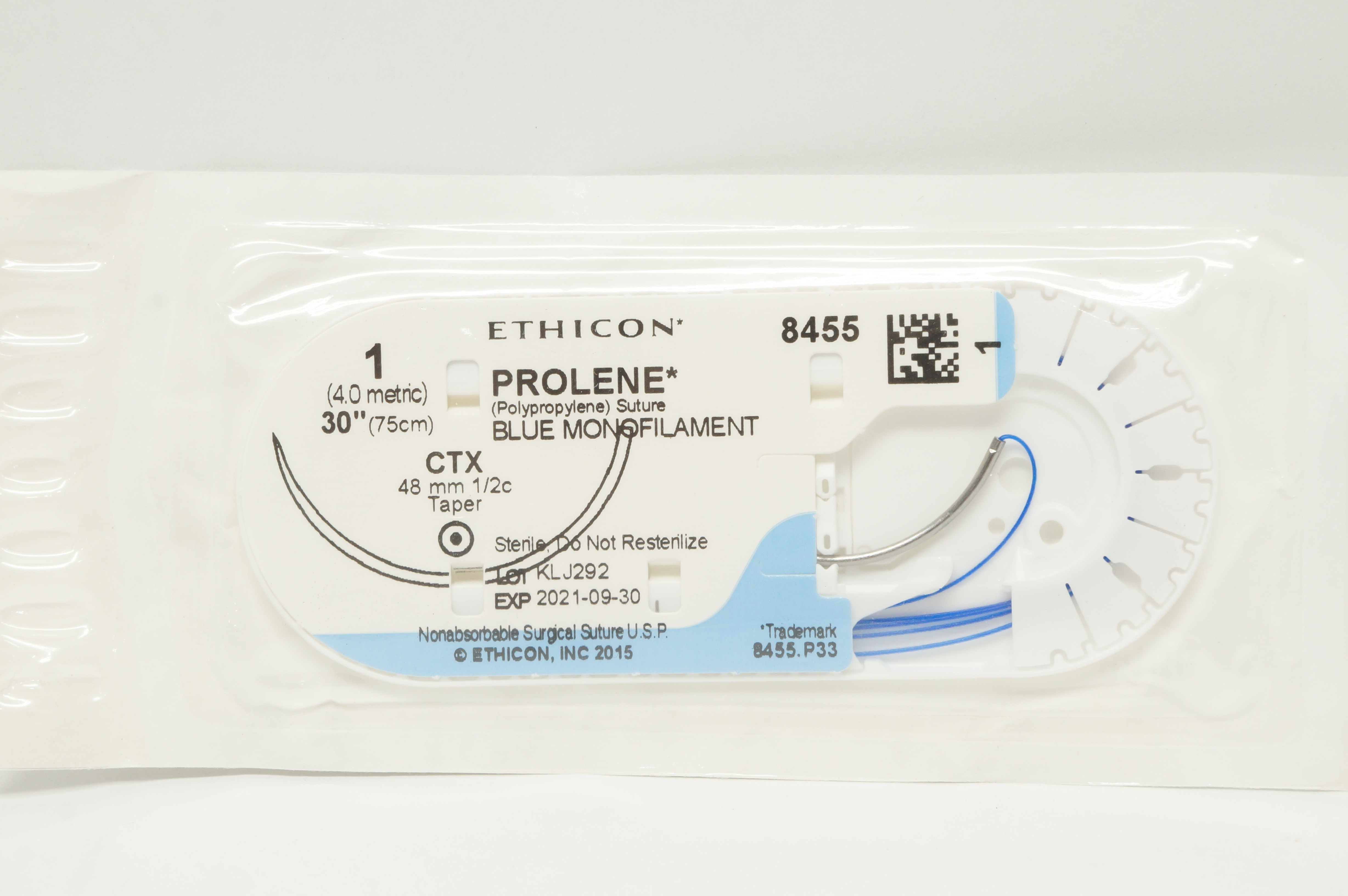 Ethicon 8455 1 PROLENE CTX 48mm 1/2c Taper 30inch (x)