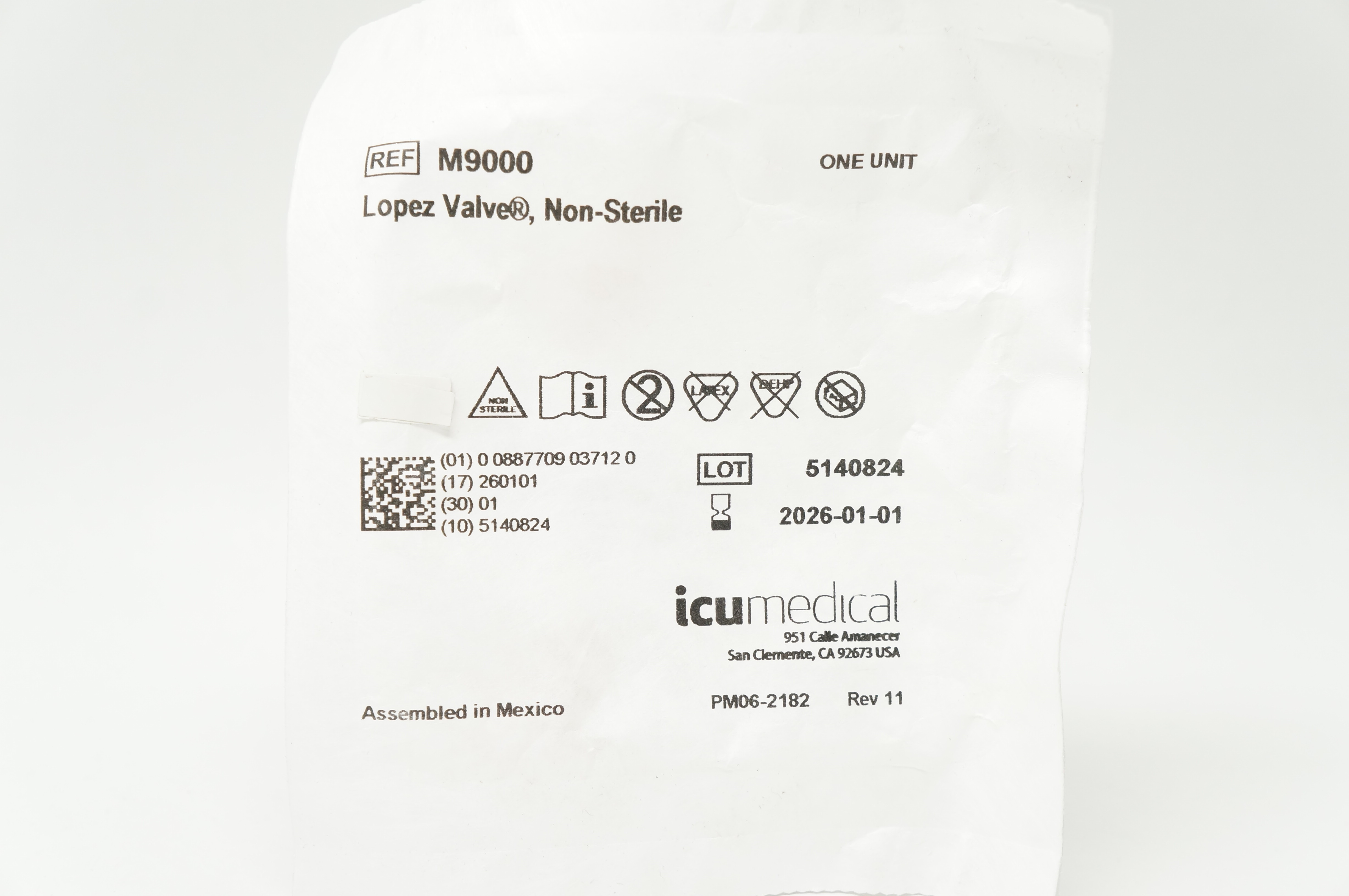ICU Medical M9000 Lopez Valve, Non-Sterile