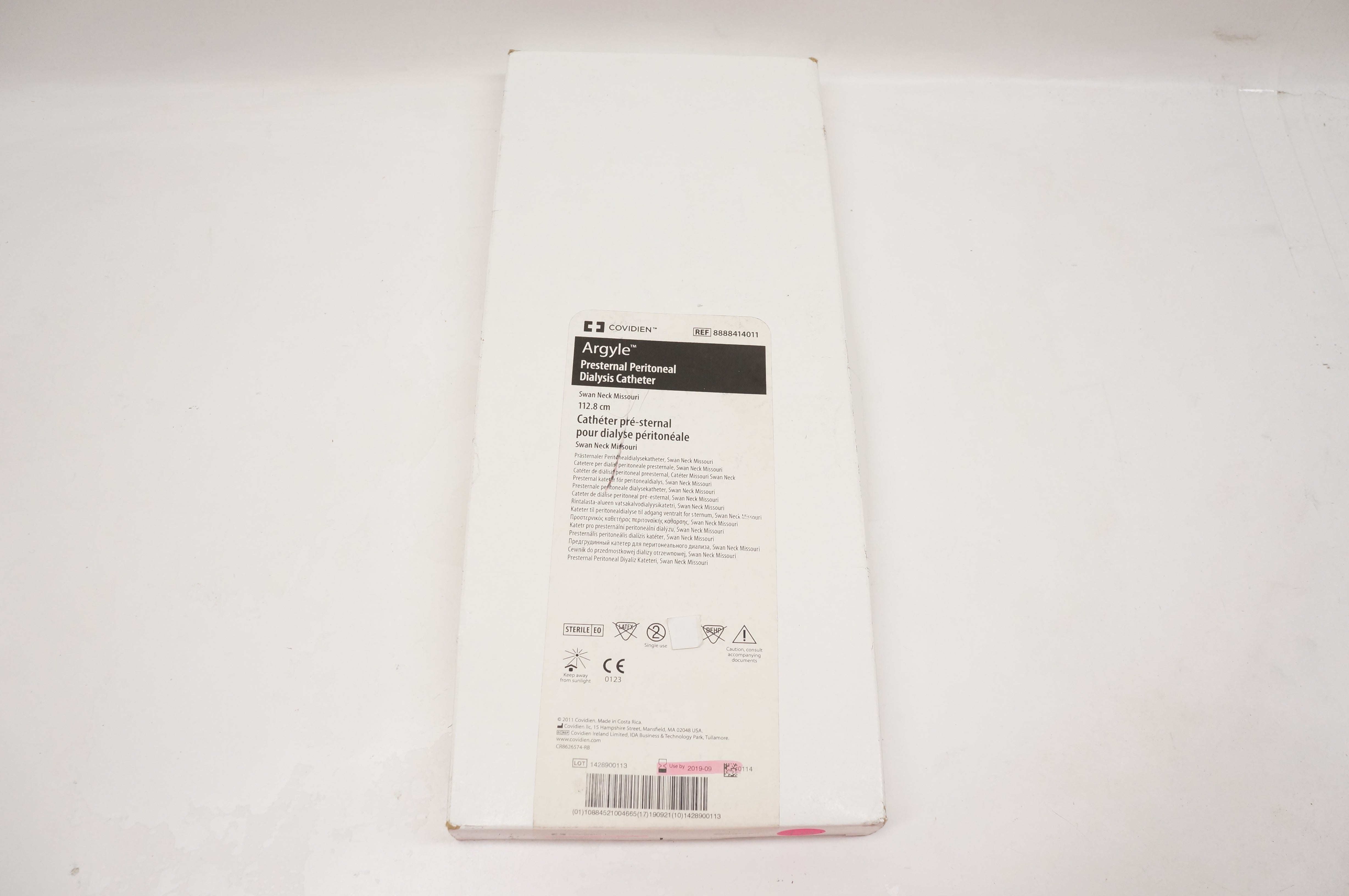 Covidien 8888414011 Argyle Presternal Peritoneal Dialysis Cath. 112.8cm (x)