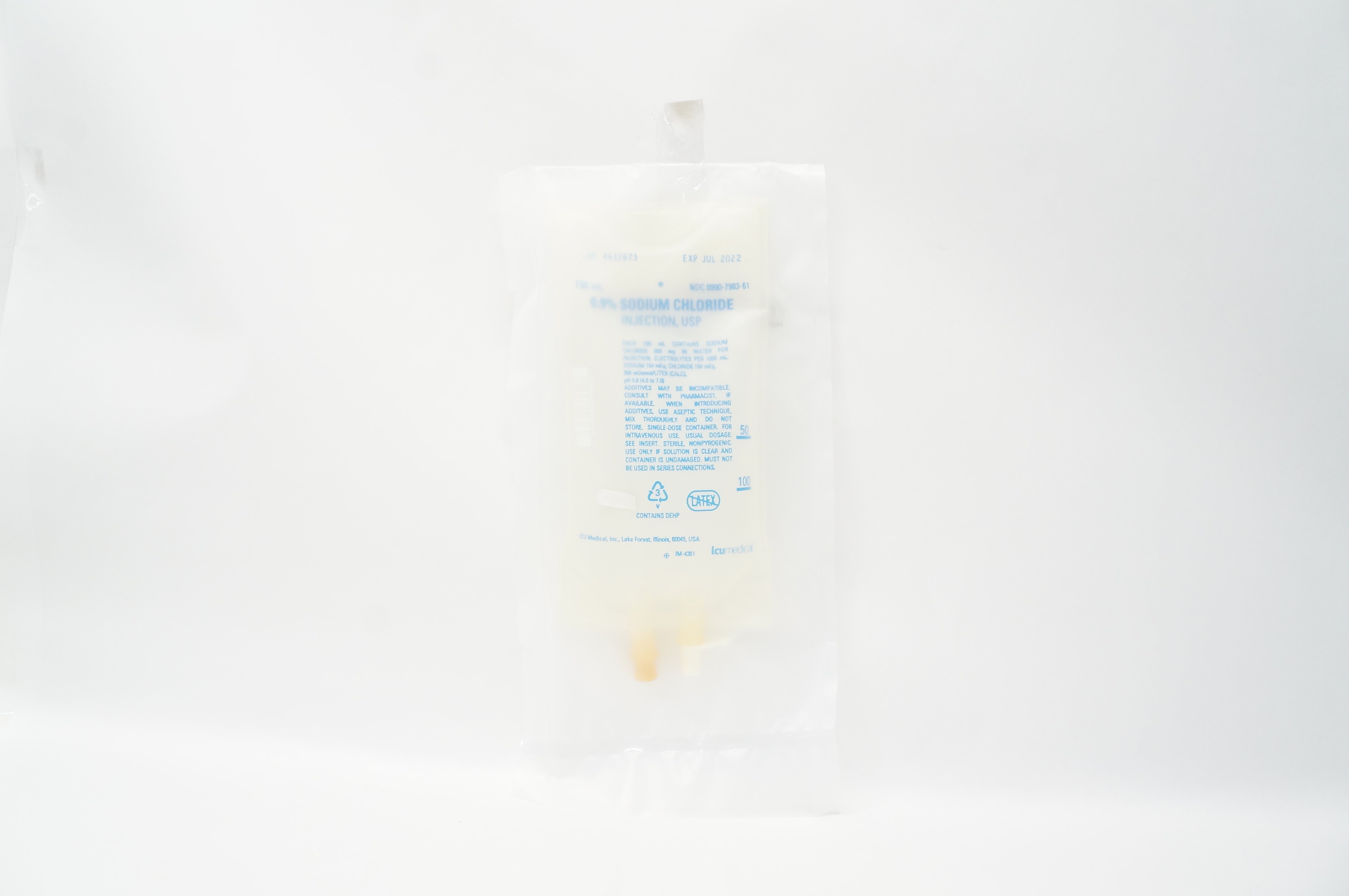 ICU Medical 0.9% Sodium Chloride Injection USP 150ml