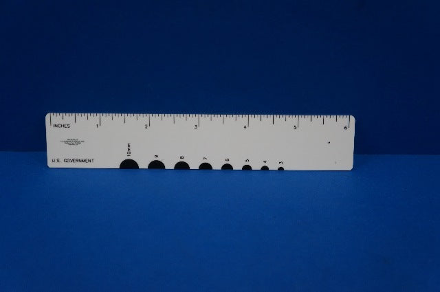 Rule Measuring Pupillary Distance 6.25' Length 1.125' Width Plastic White