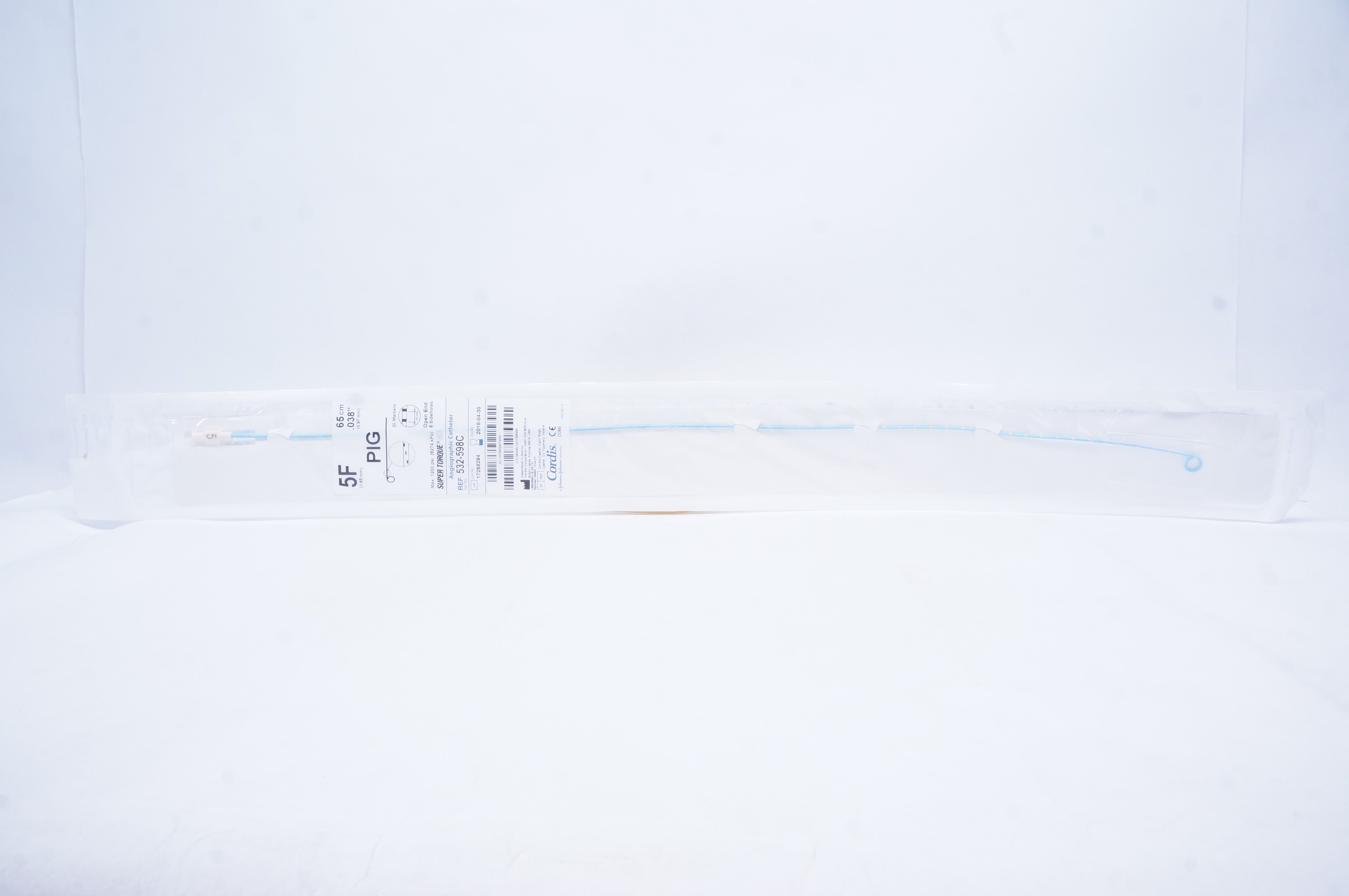 Cordis 532-598C SUPER TORQUE Angiographic Cath. 5F x 0.038inch (x)