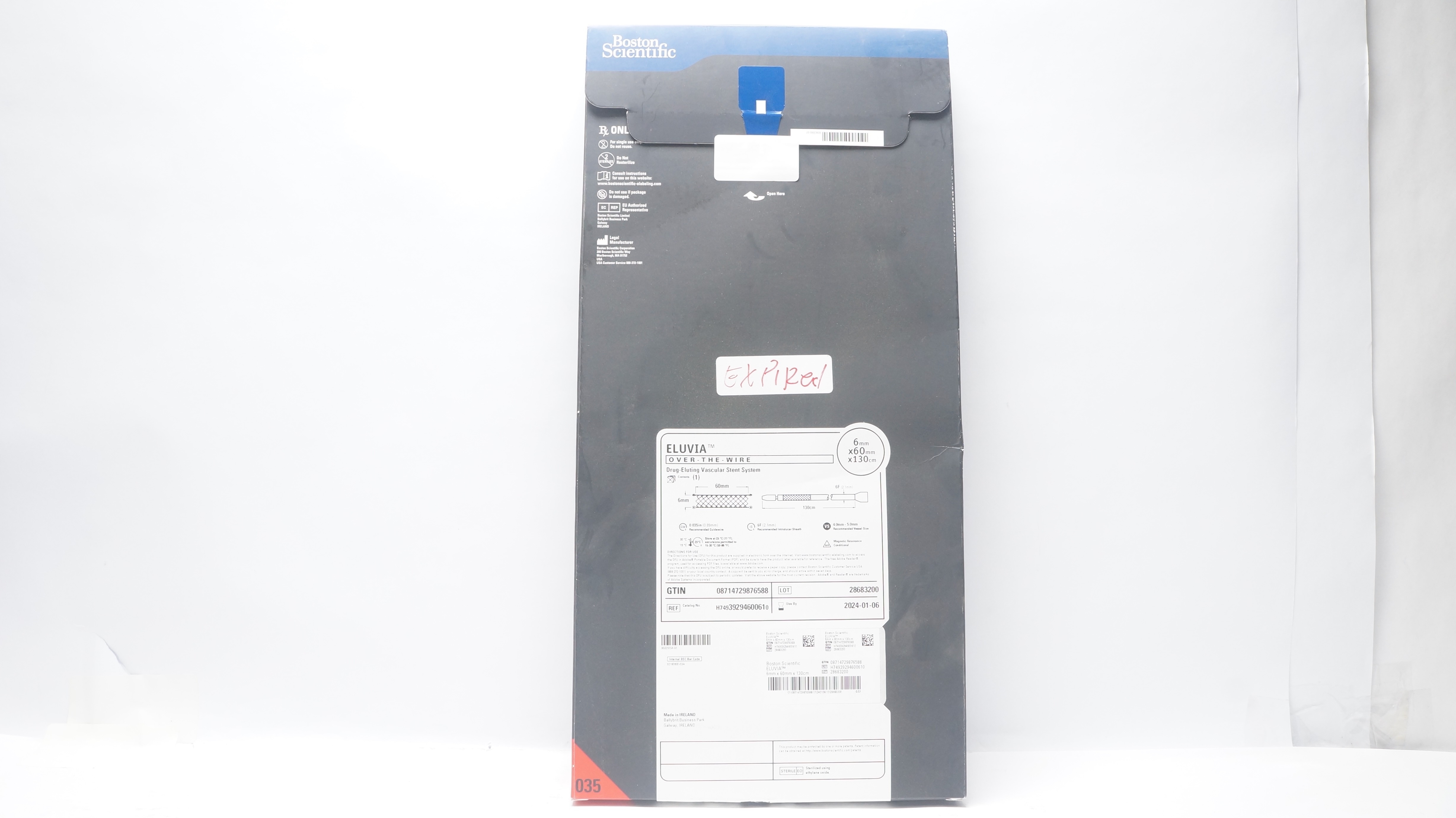 Boston Scientific H74939294600610 Eluvia Vascular Stnt System 6 x 60mmx 130cm(x)