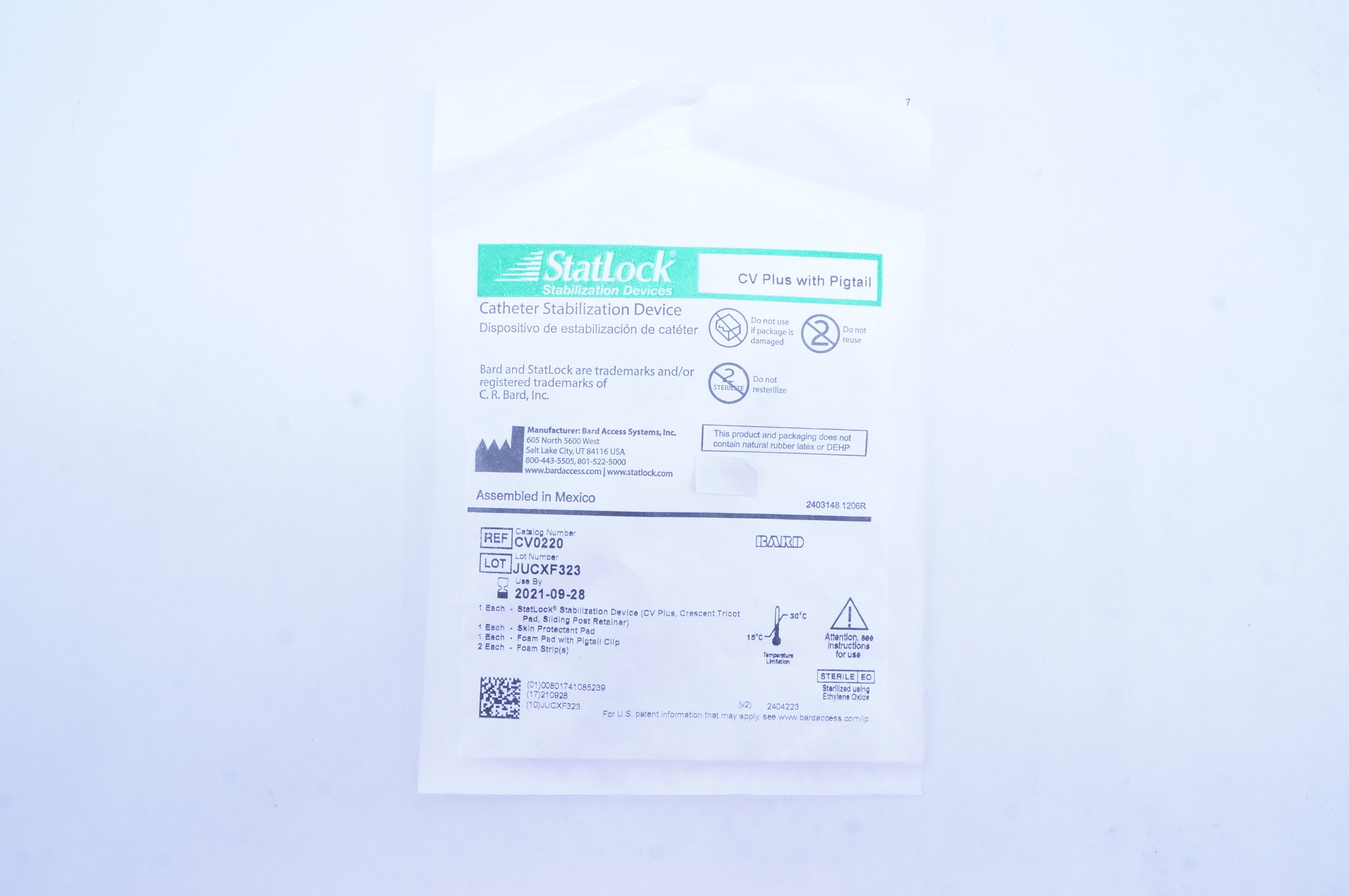 Bard CV0220 StatLock Cath. Stabilization Device (x)