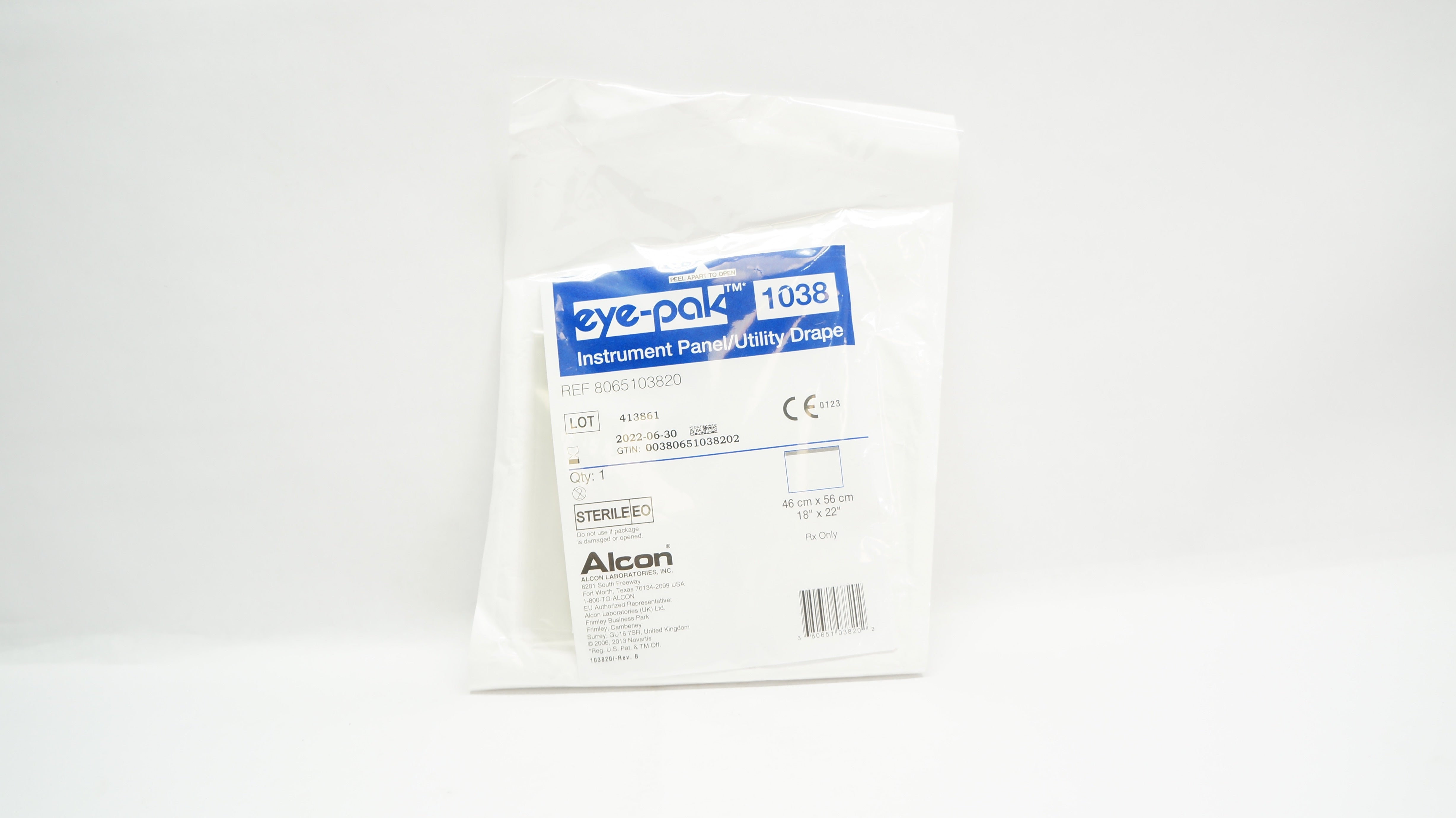 Alcon 8065103820 Eye-Pak Instrument Panel/Utility Drape 18inch x 22inch (x)