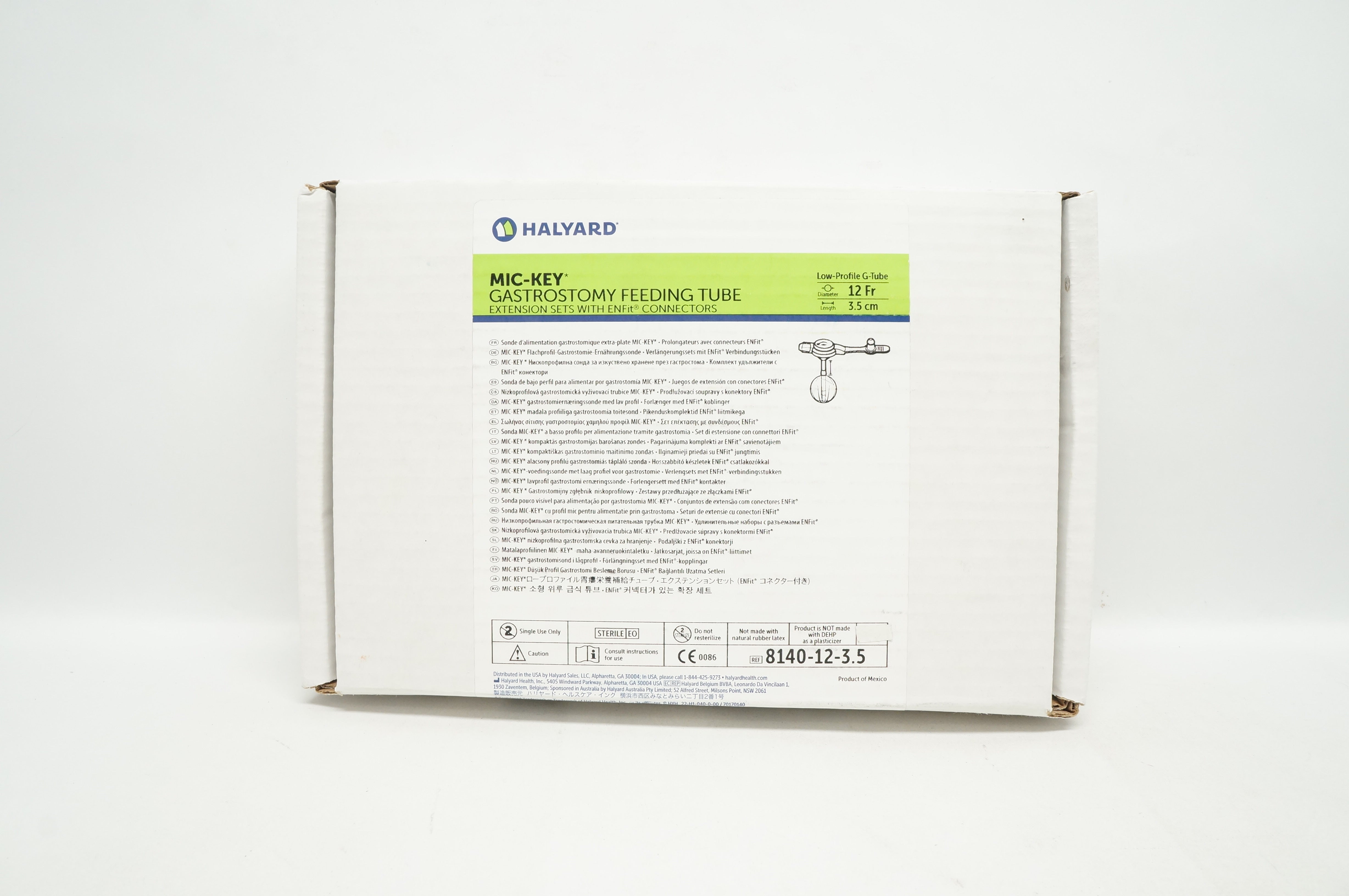 Halyard 8140-12-3.5 MIC-KEY Gastrostomy Feeding Tube 12Fr x3.5cm (x)