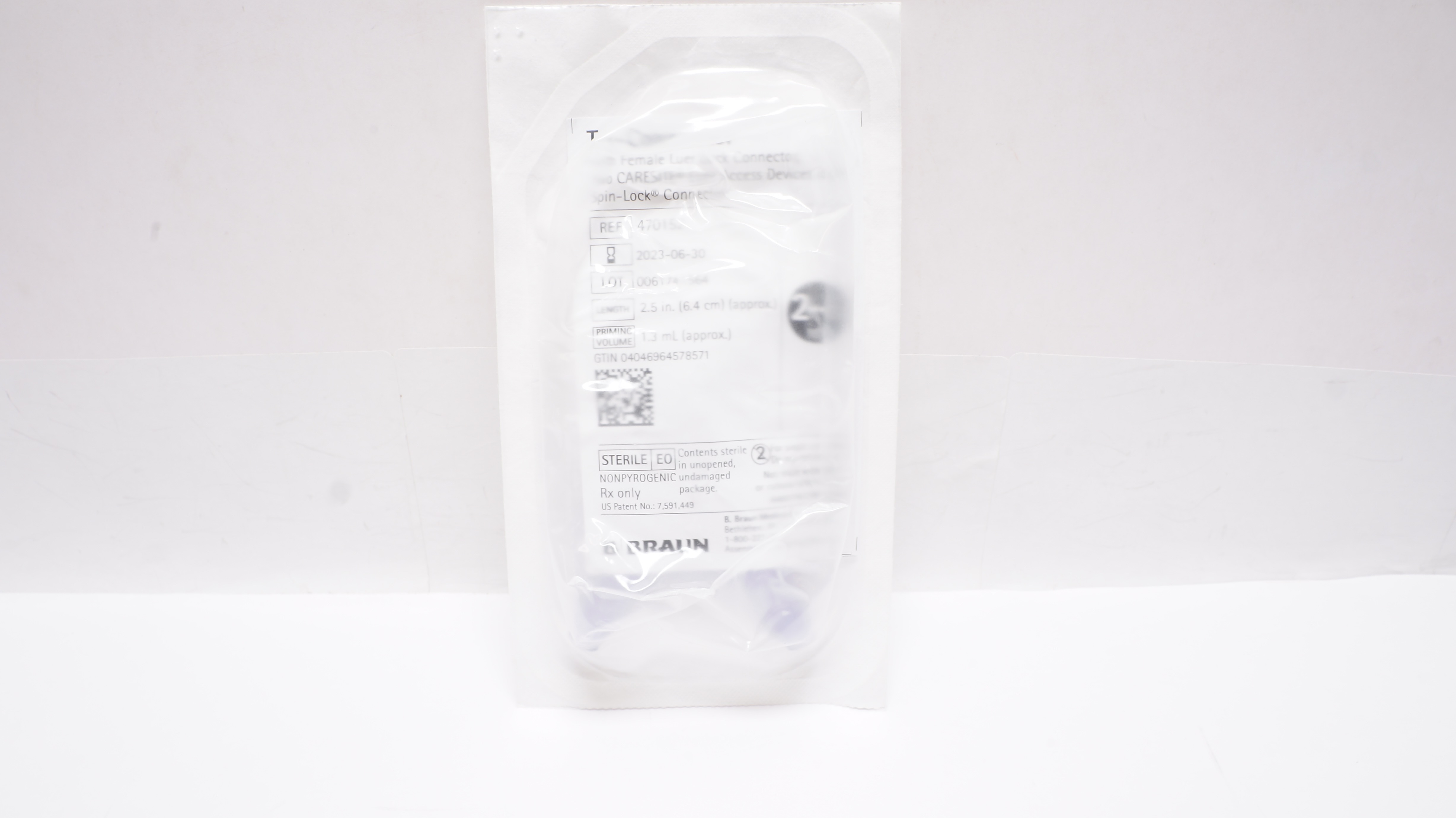 Braun 470152 Tri-Connector With Female Luer Lock Connector 2.5 inch (x)