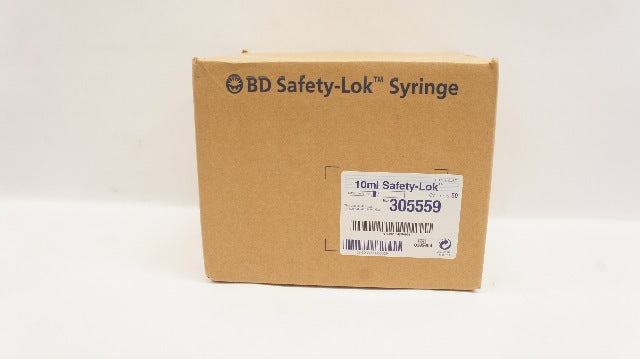 BD 305559 10ml Safety-Lok Latex Free Syringe - Box of 50