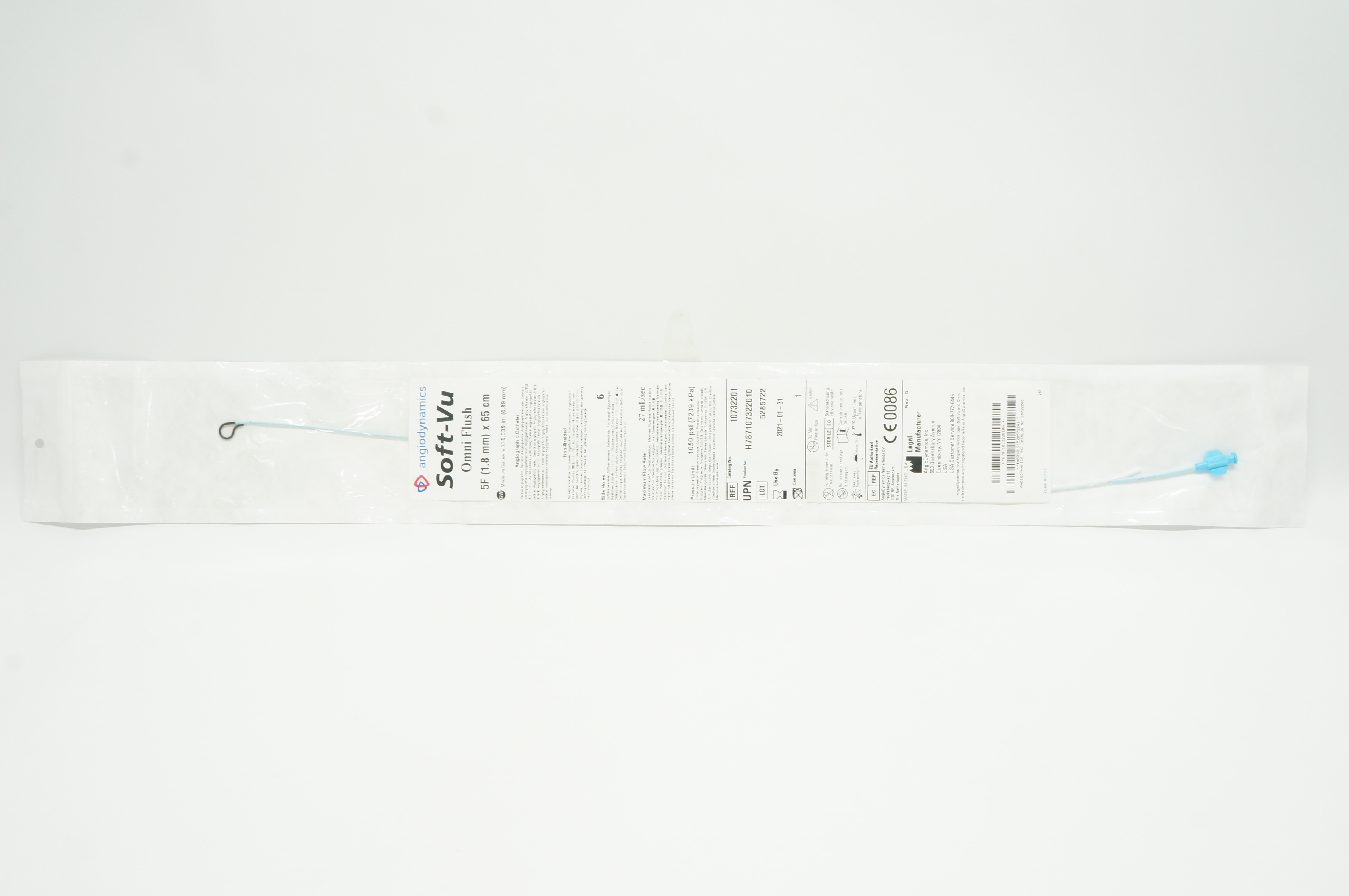 AngioDynamics 10732201 Soft-Vu Omni Flush 5F x 65cm x 0.035 inch OD (x)