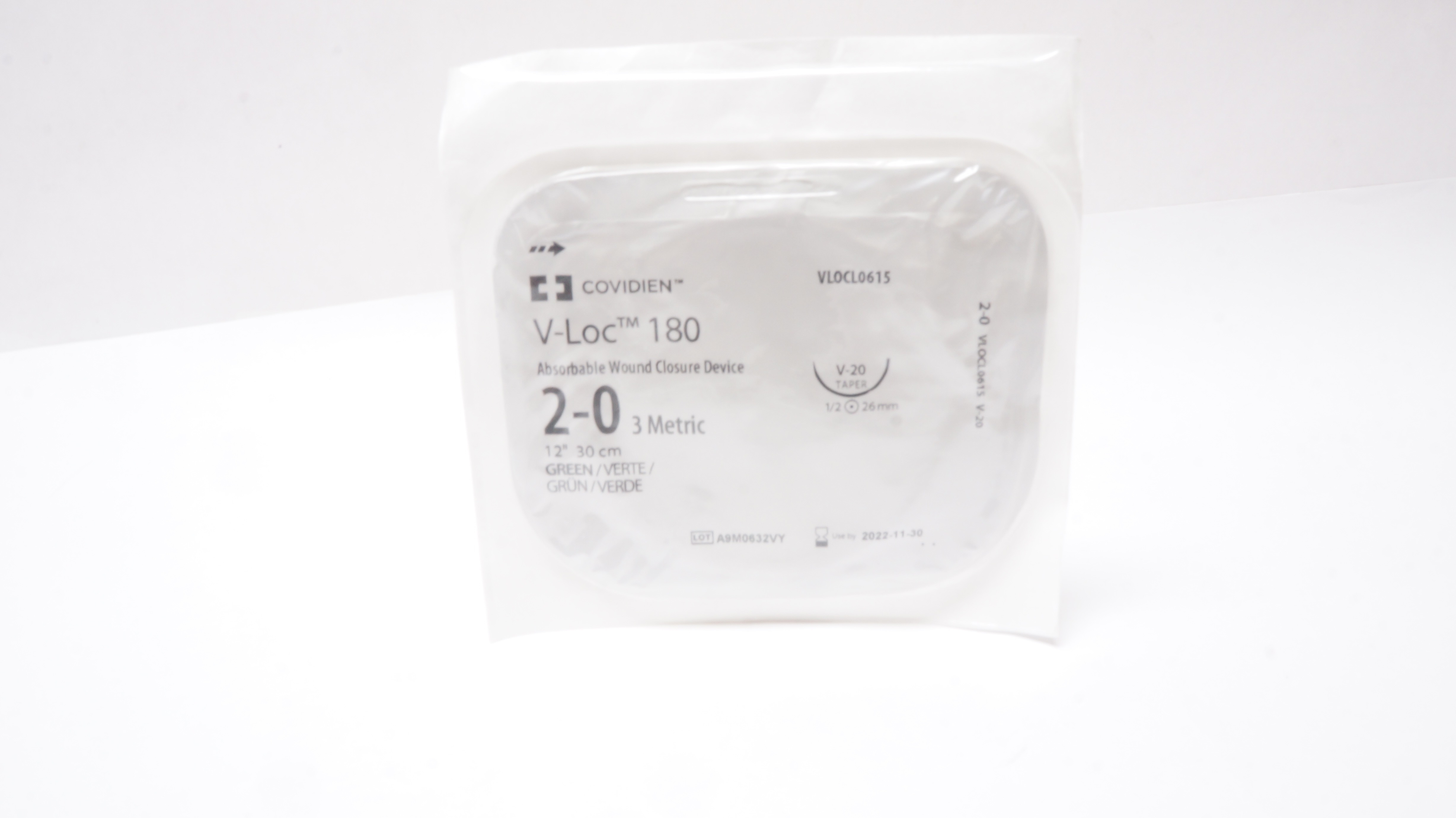 Covidien VLOCL0615 2-0 V-Loc 180, V-20, 1/2 26mm, 12inch (x)