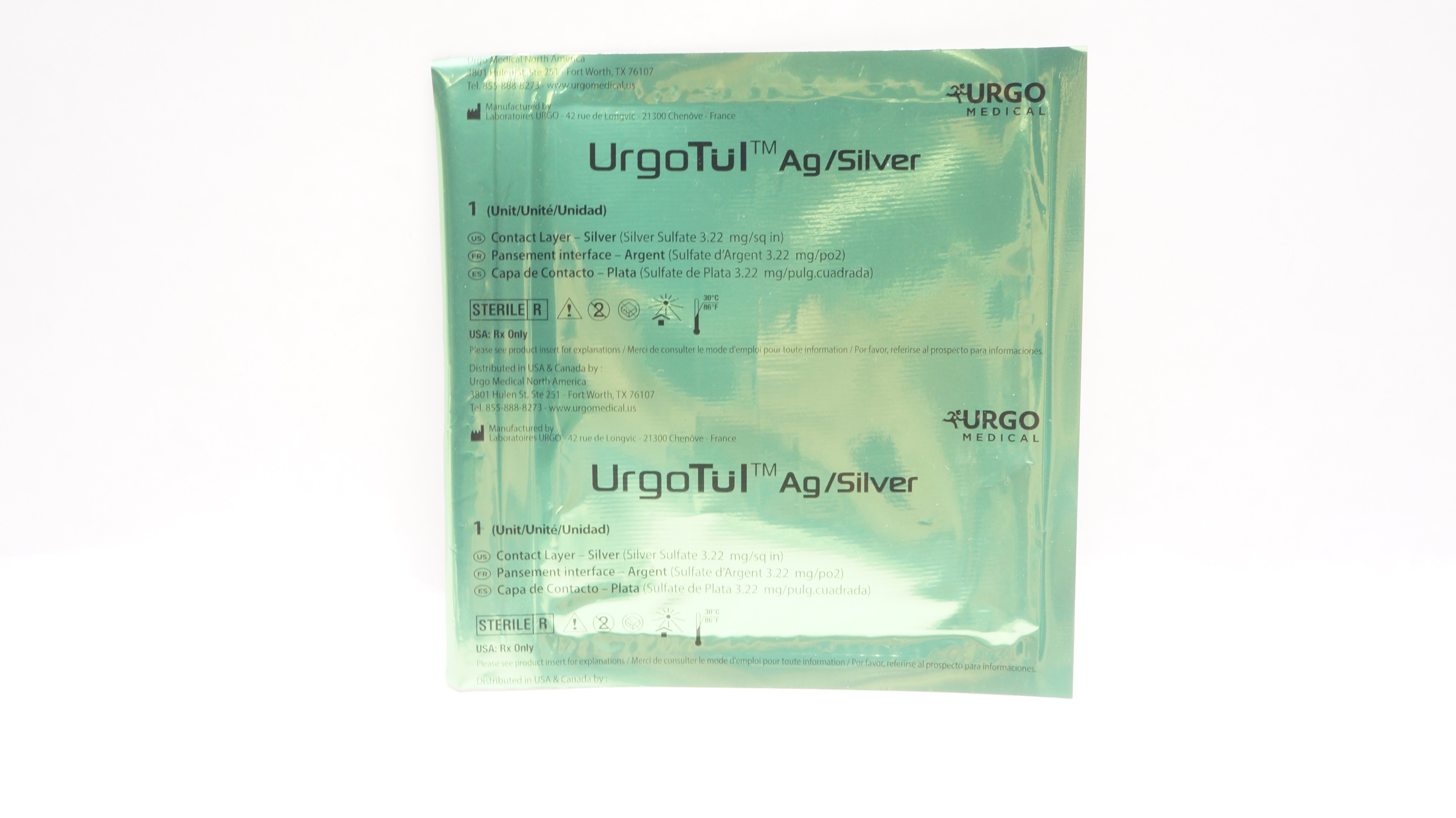 Urgo Medical 509341 UrgoTul Ag/Silver Contact Layer Sillver 4 x 5inch (x)
