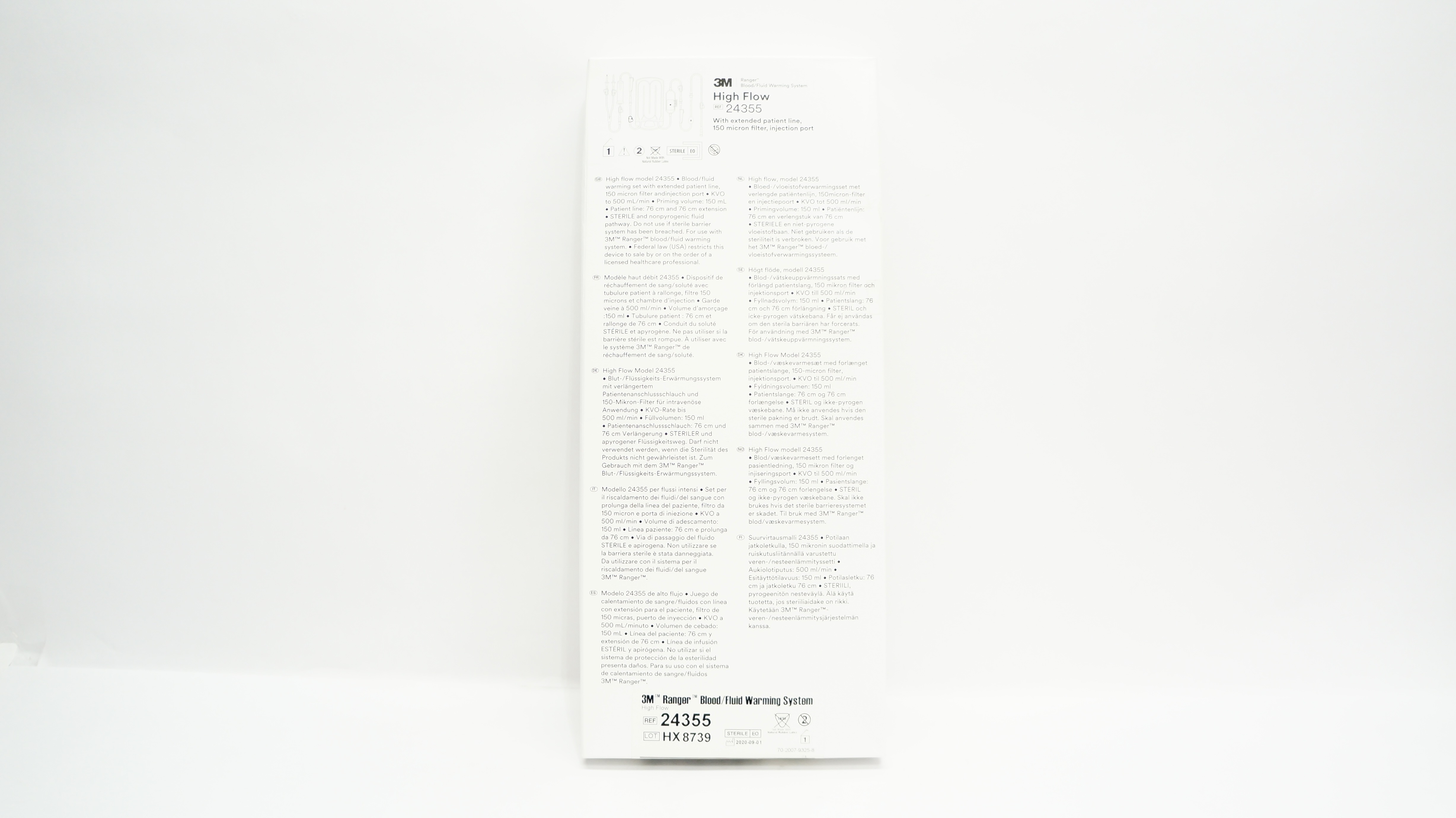 3M 24355 Ranger High Flow Blood/Fluid Warming System 150 Micron Filter (x)