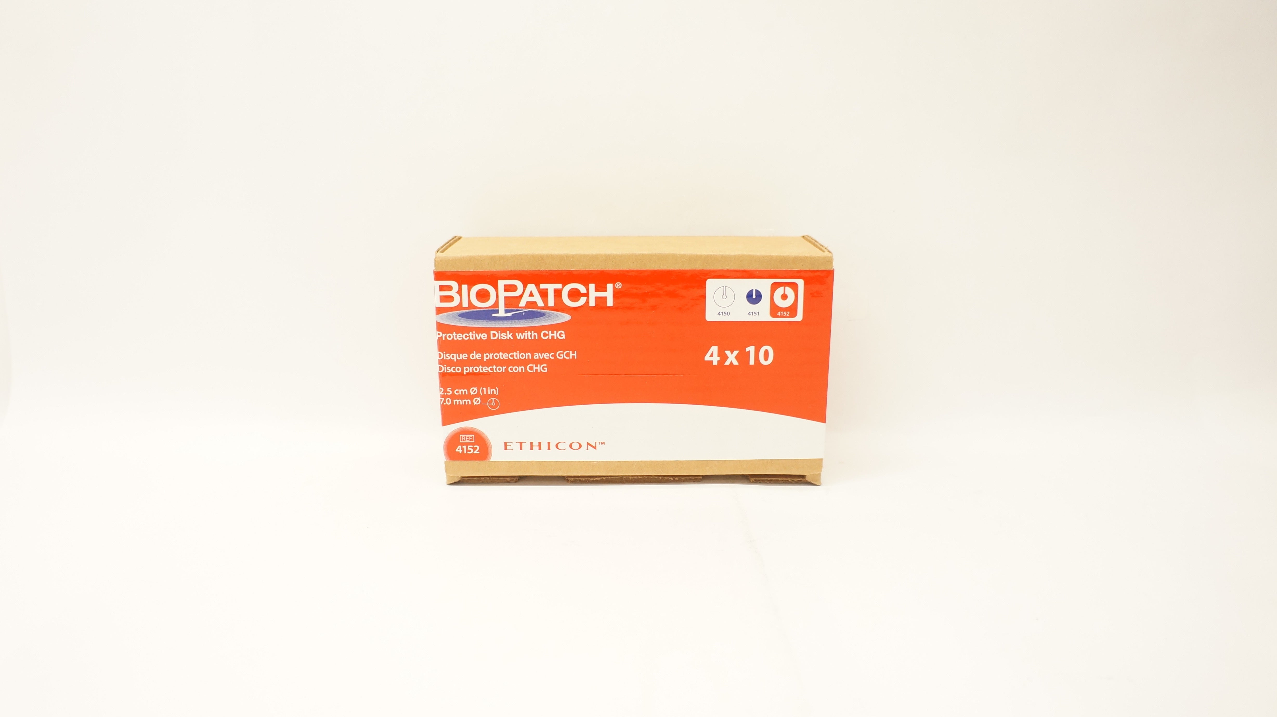 Ethicon 4152 BioPatch Protective Disk with CHG 1 inch x 7.0mm - Box of 40
