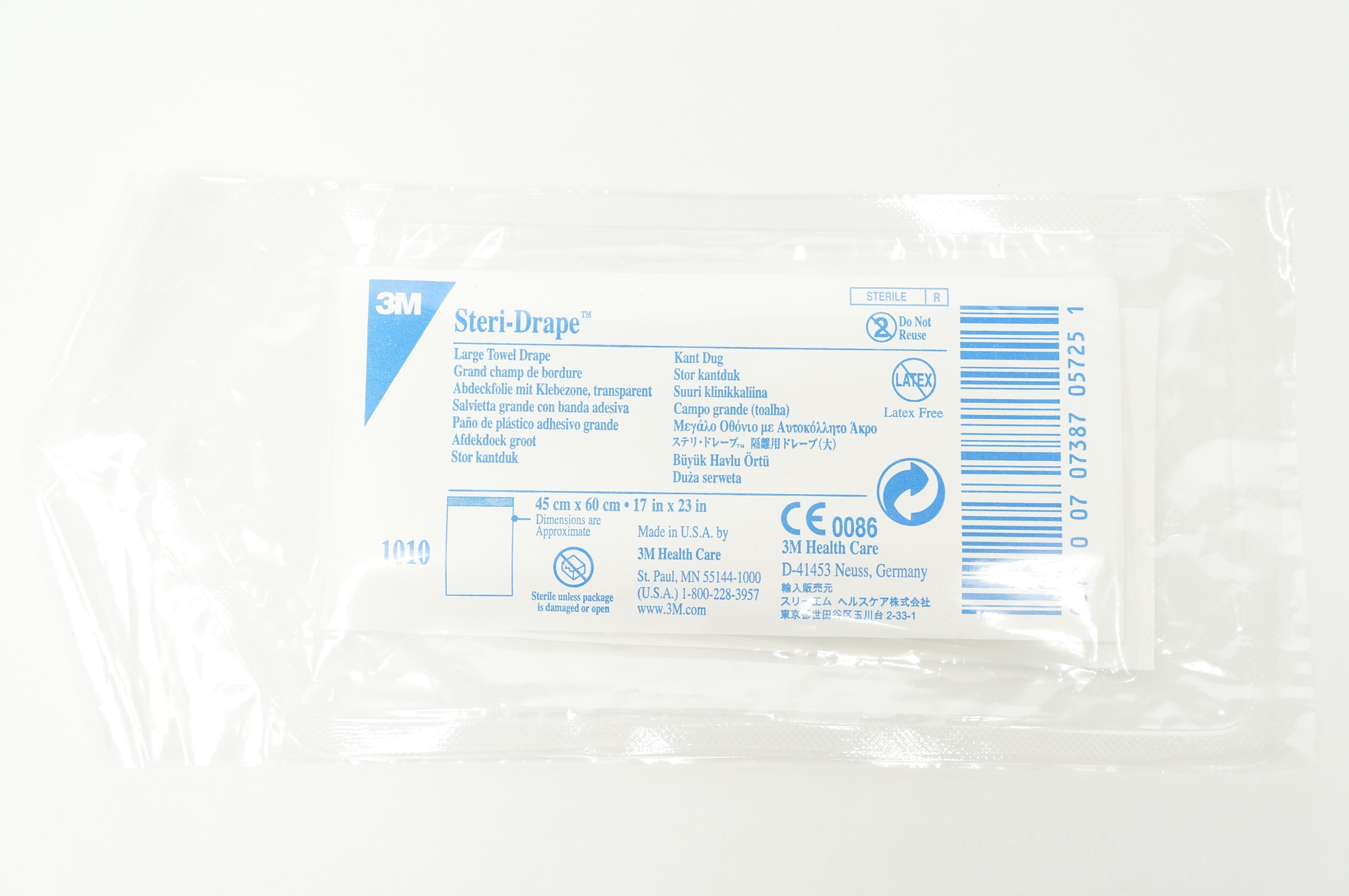 3M 1010 Steri-Drape Large Towel Drape 17 inch x 23 inch (x)