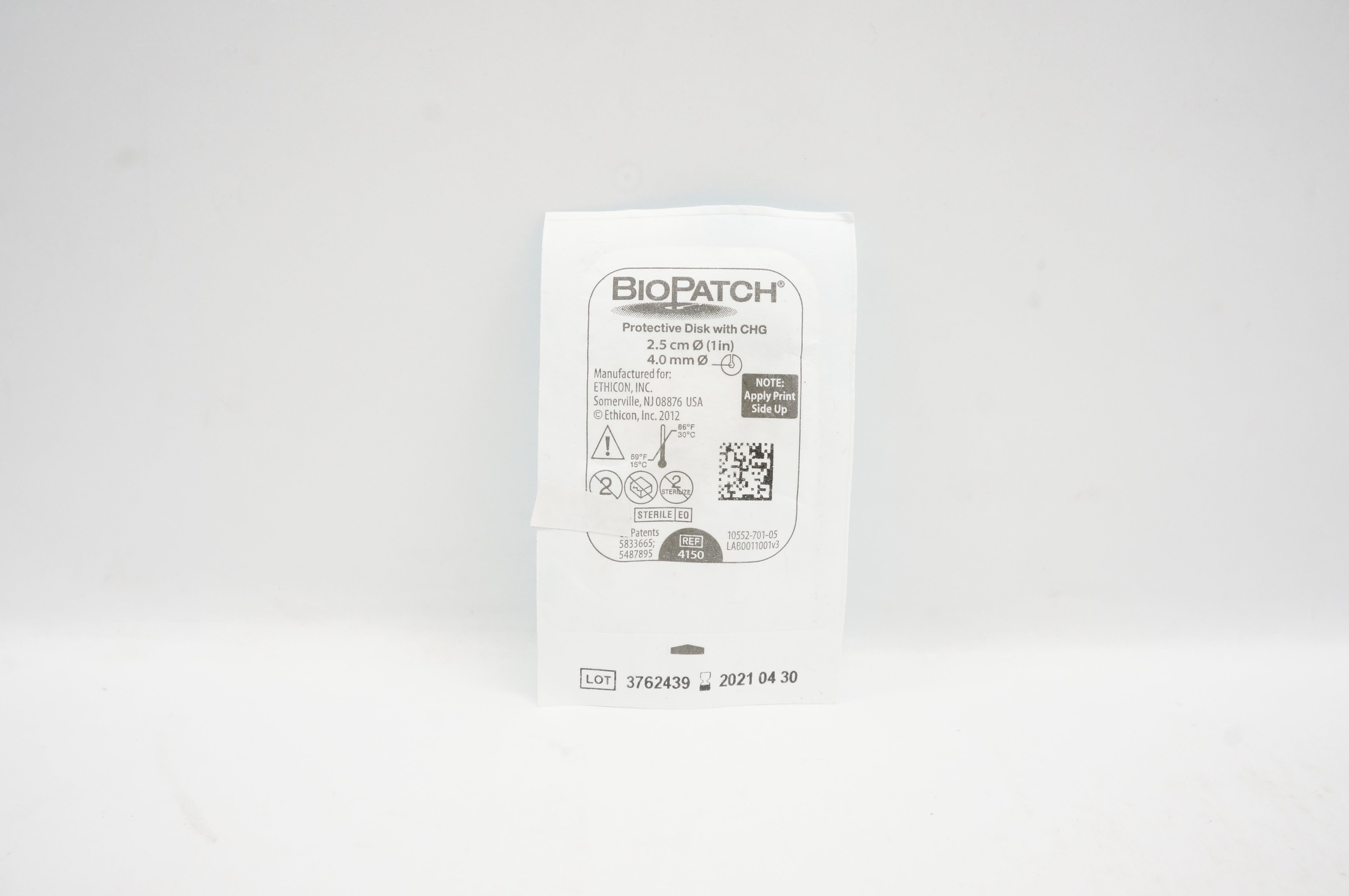 Ethicon 4150 BioPatch Protective Disk with CHG 1 inch x 4.0mm (x)