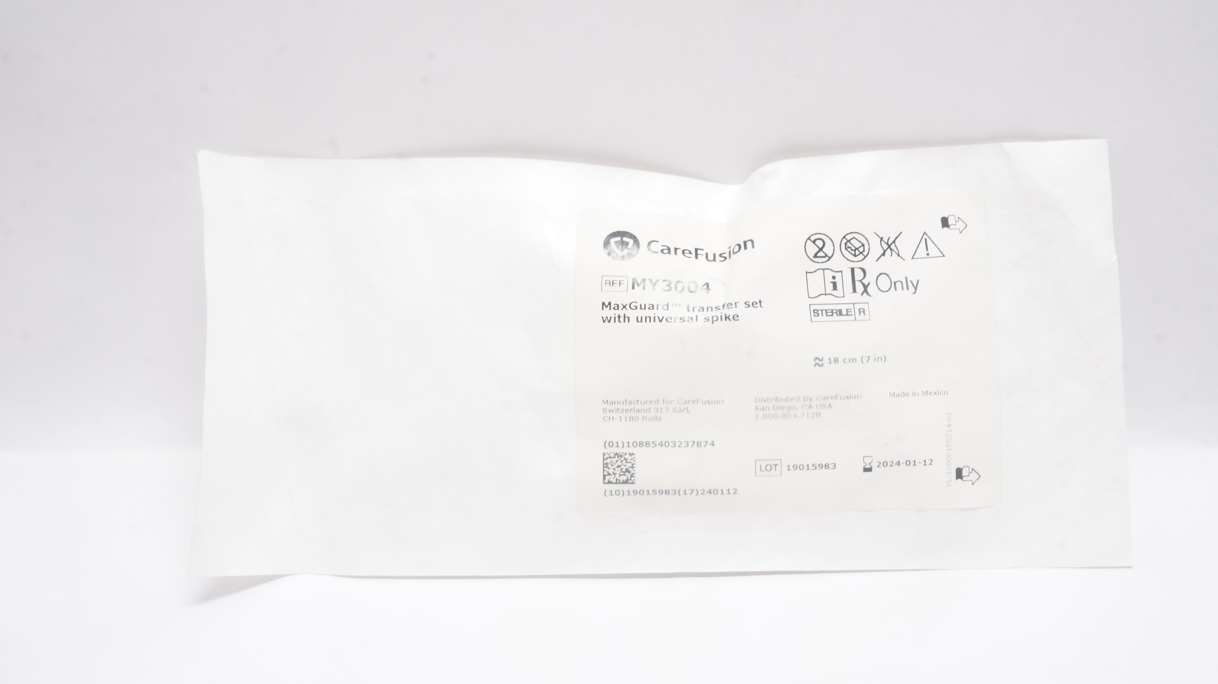 CreFusion MY3004 MaxGuard Transfer Set W/Universal Spike 7in