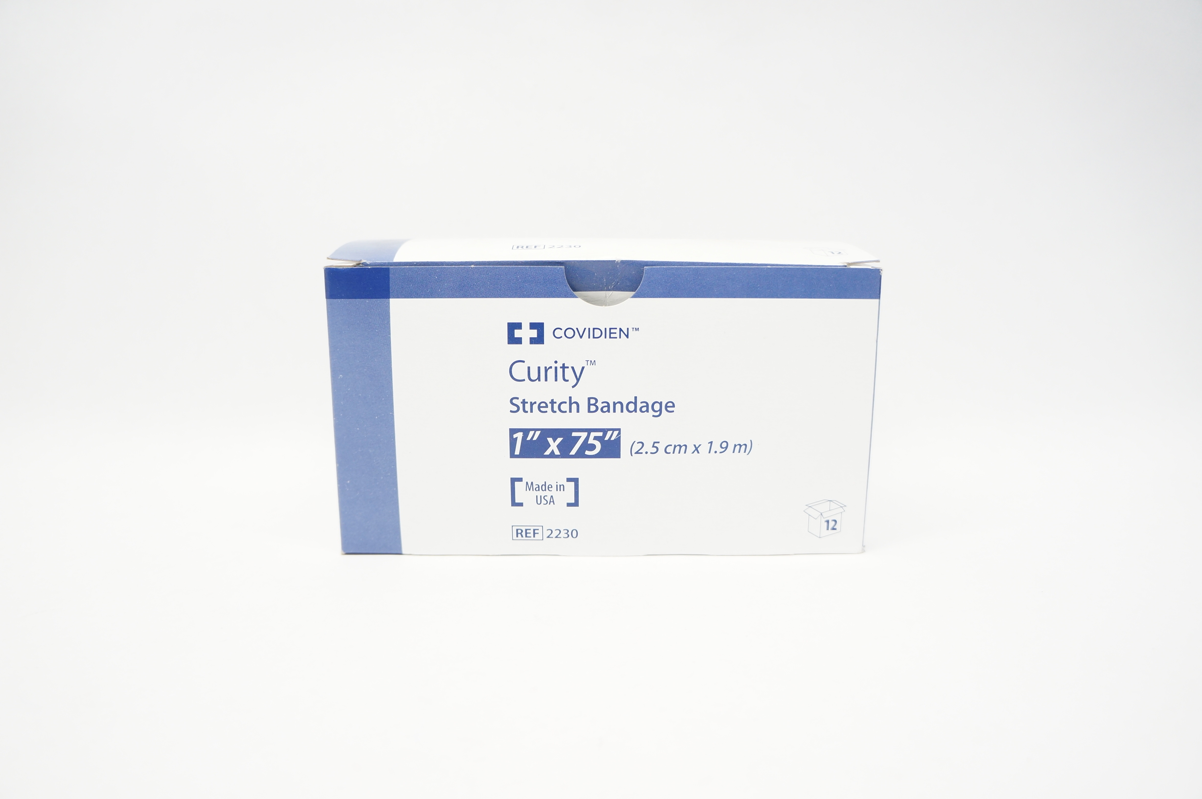 Covidien 2230 Curity Stretch Bandage 1inch x 75inch - Box of 12