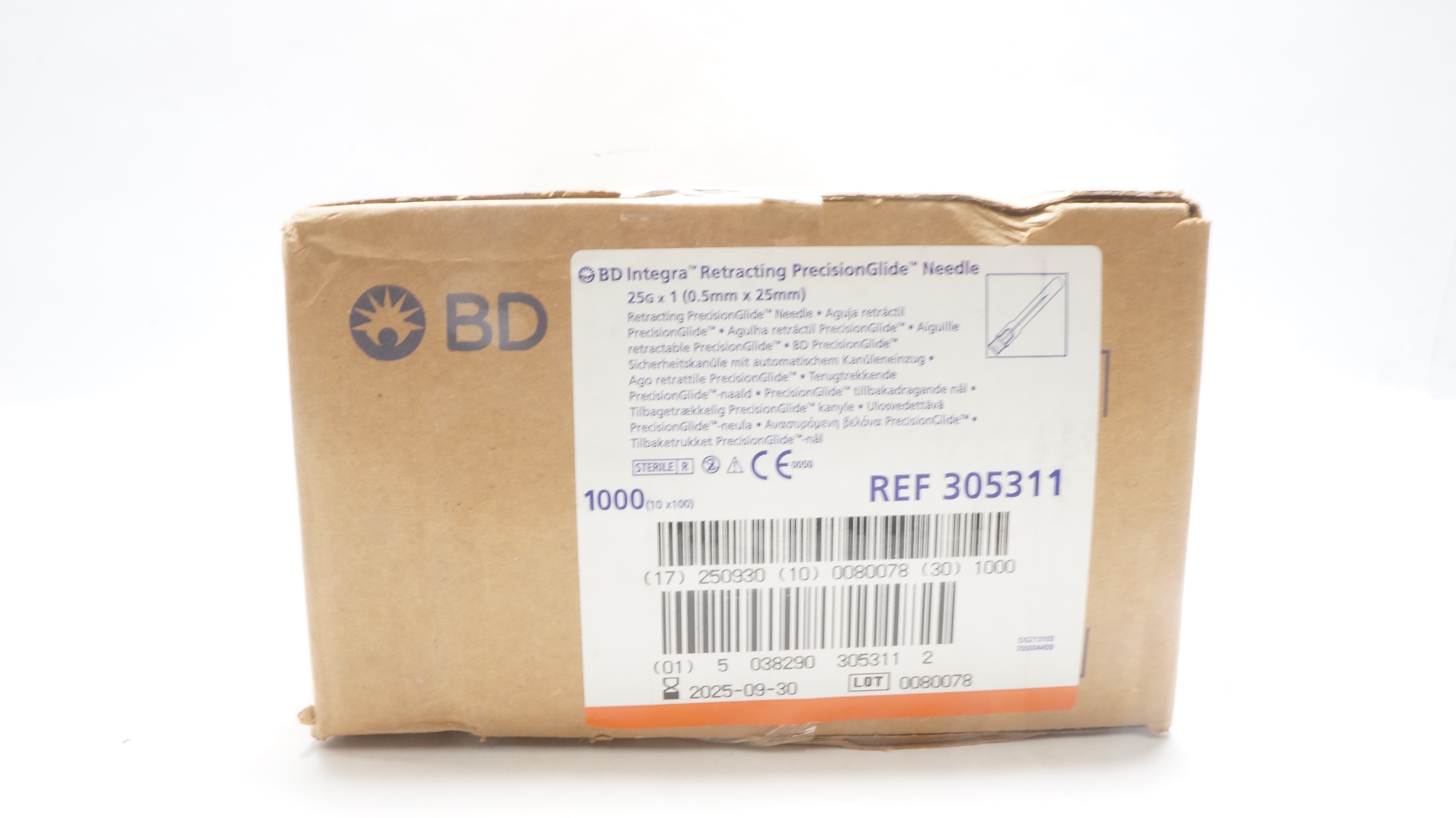 BD 305311 Integra Retracting PrecisionGlide Ndle. 25G - Case of 1000