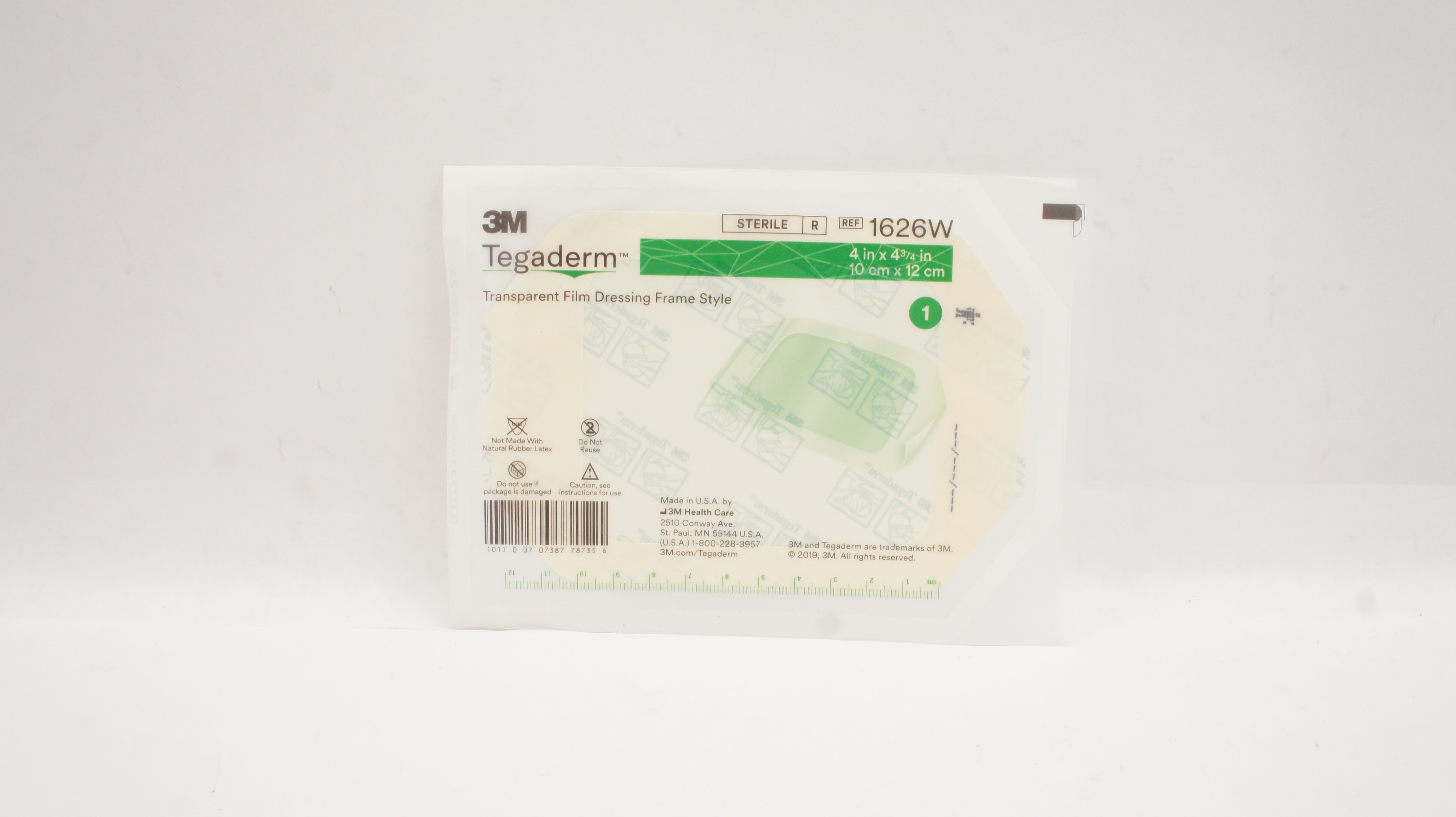 3M 1626W Tegaderm Transparent Film Dressing Frame Style 4 x 4-3/4inch