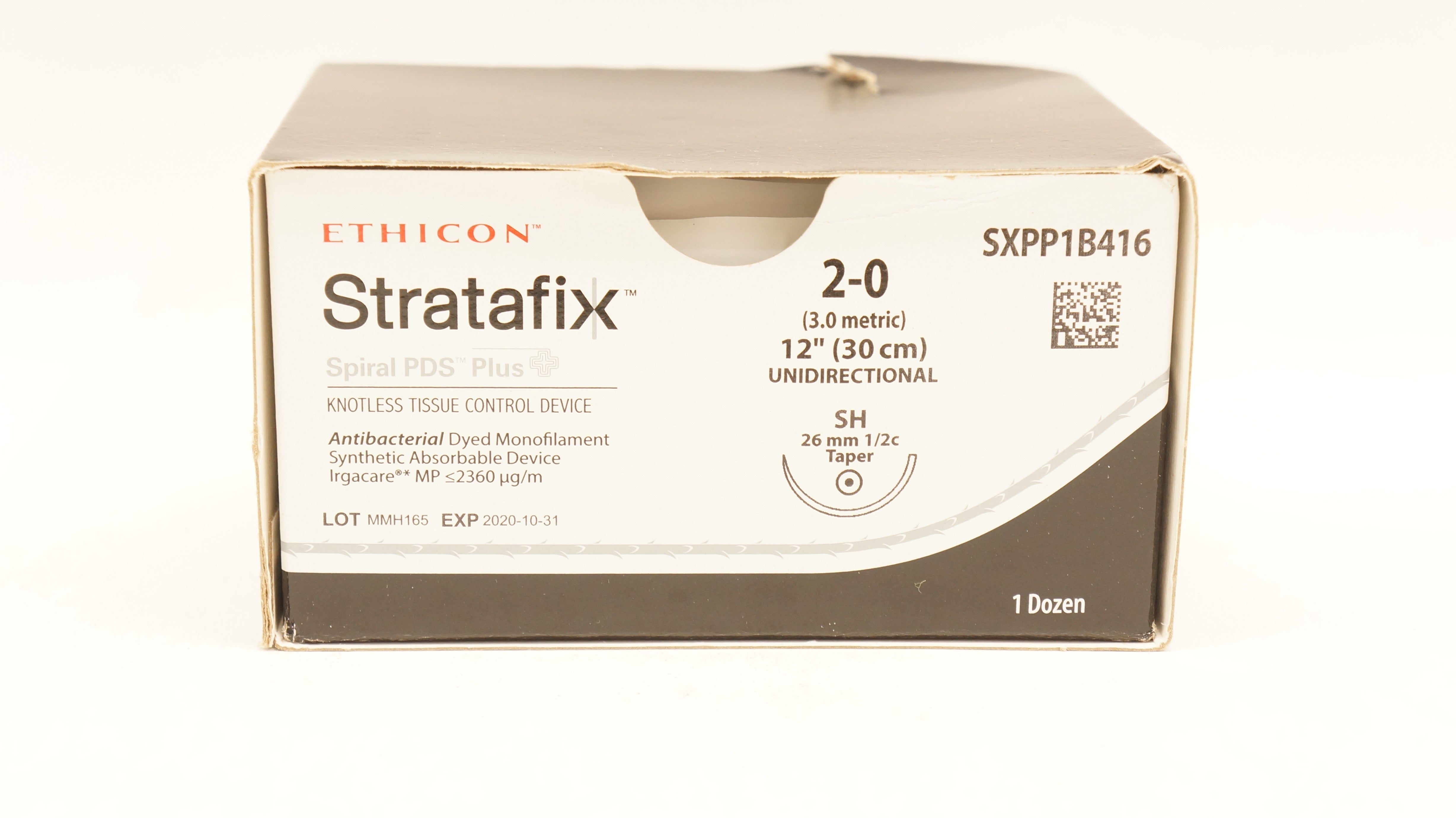 Ethicon SXPP1B416 2-0 Stratafix Monofilament SH 26mm 1/2c 12inch (x) - Box of 8