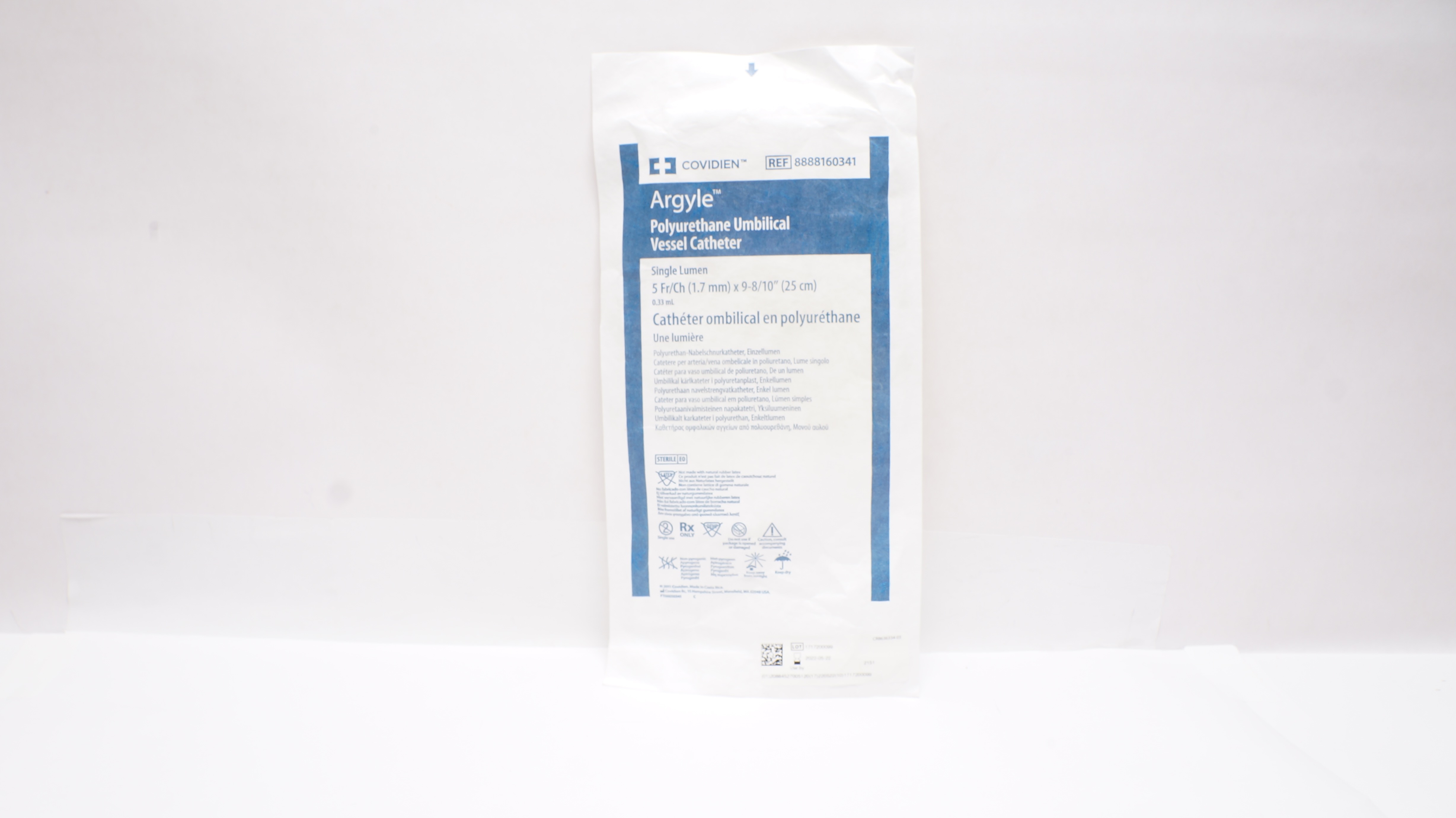 Covidien 8888160341 Argyle Umbilical Vessel Cath. 5Fr/Ch x 9-8/10inch 0.33mL (x)