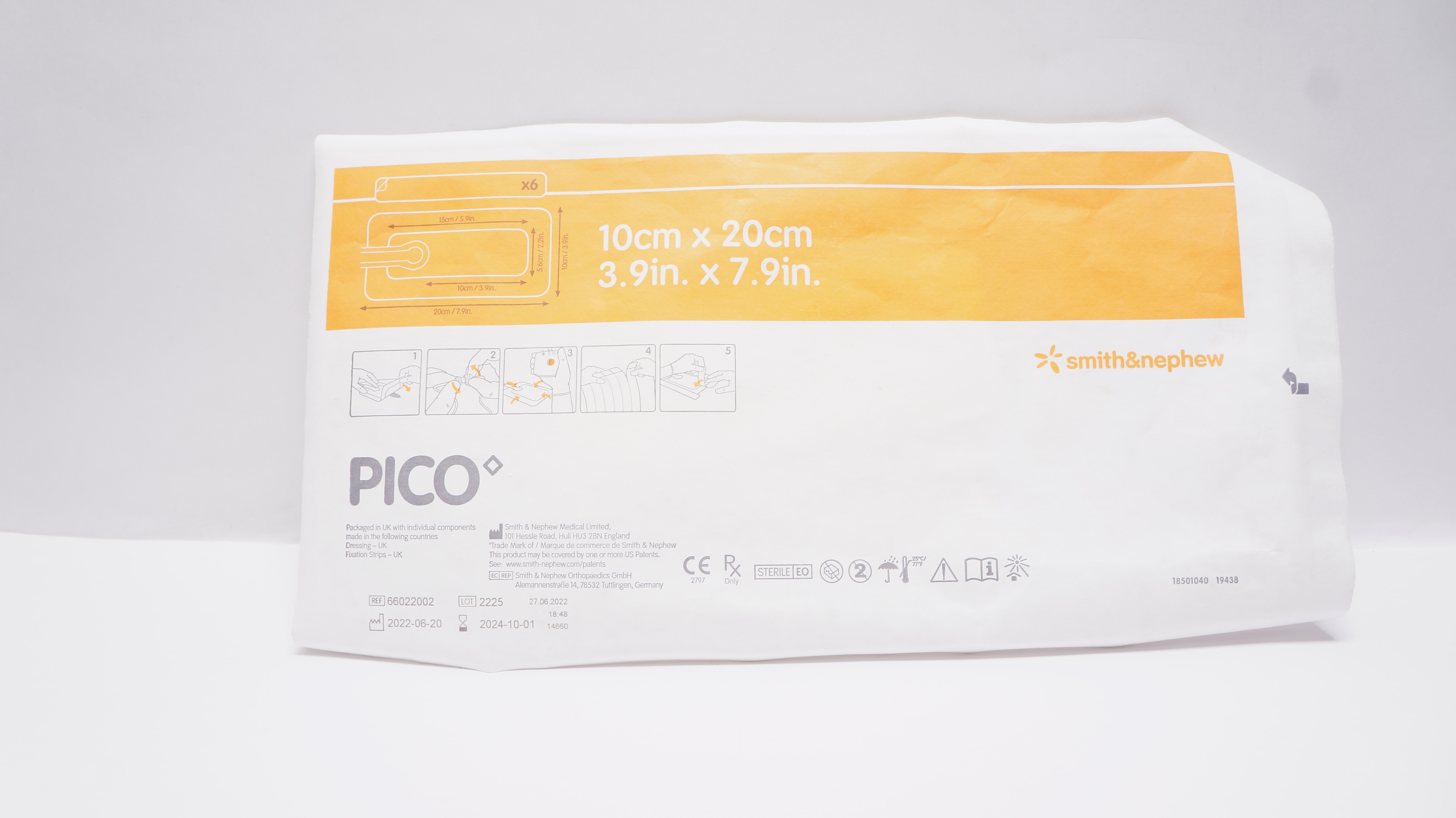Smith&Nephew 66022002 PICO 7 Wound Therapy System 3.9 x 7.9 inch