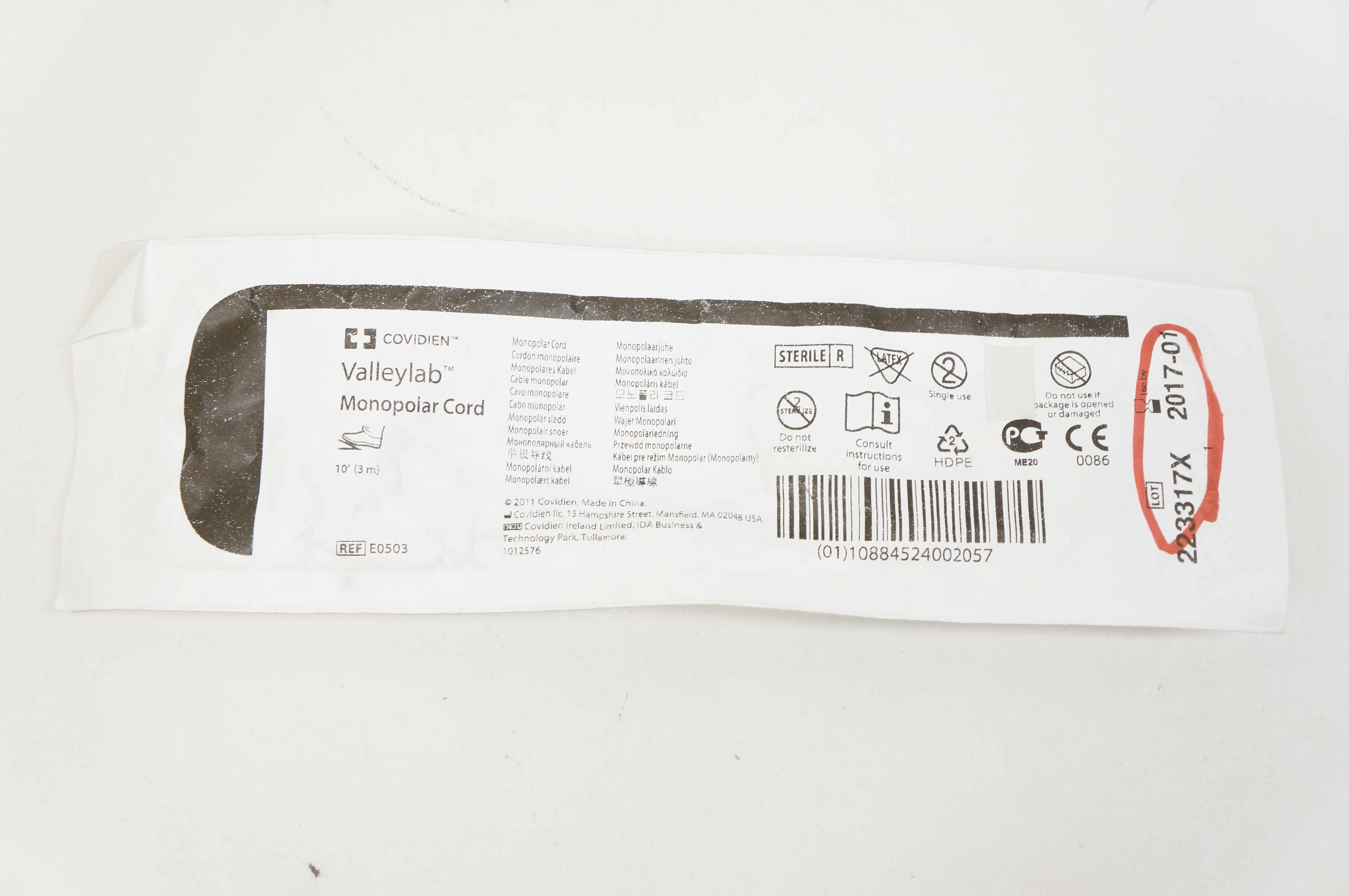 Covidien E0503 Valleylab Monopolar Cord 10F (x)