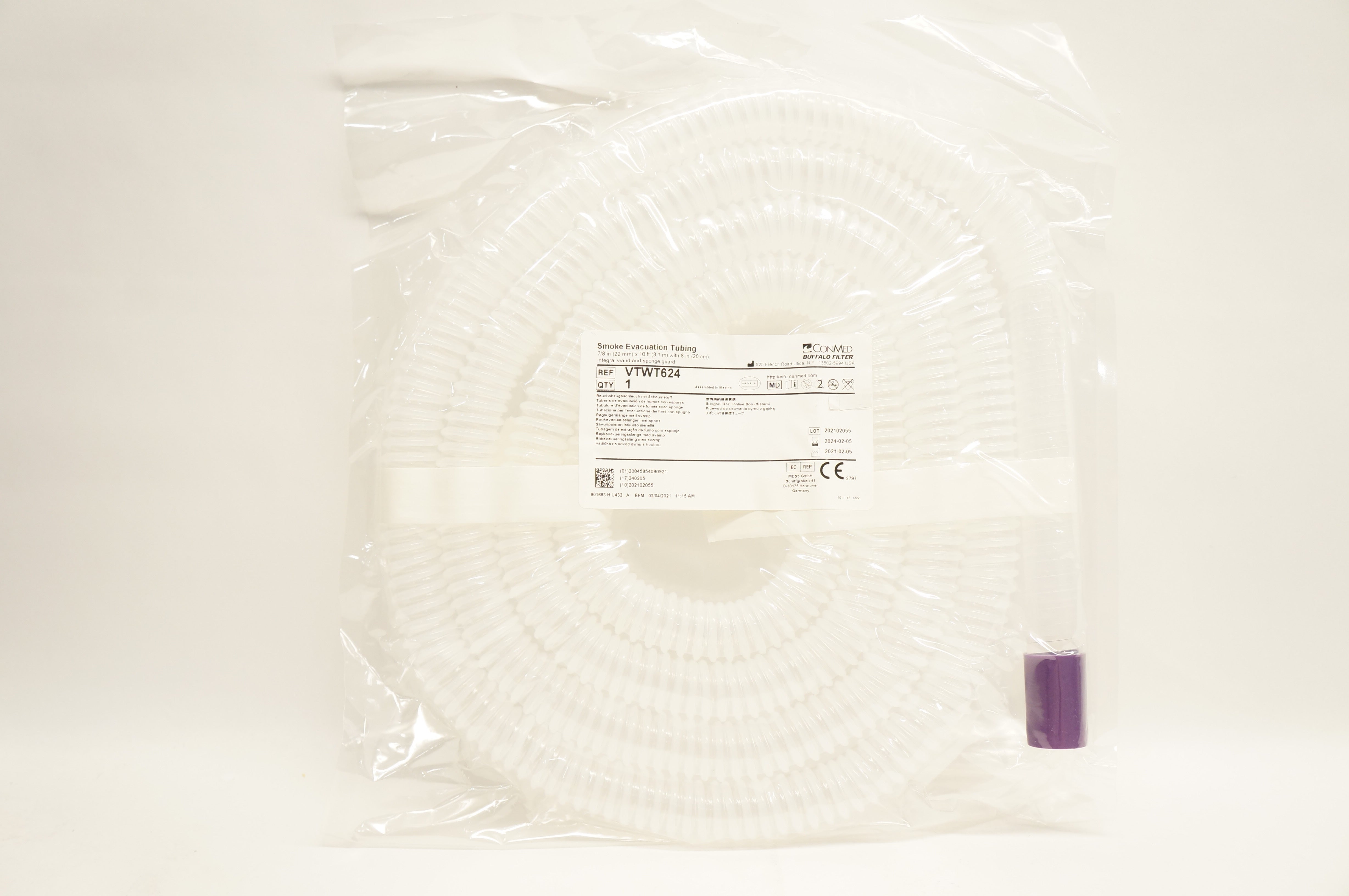 Buffalo Filter VTWT624 Smoke Evacuation Tubing 7/8inch x 10Ft