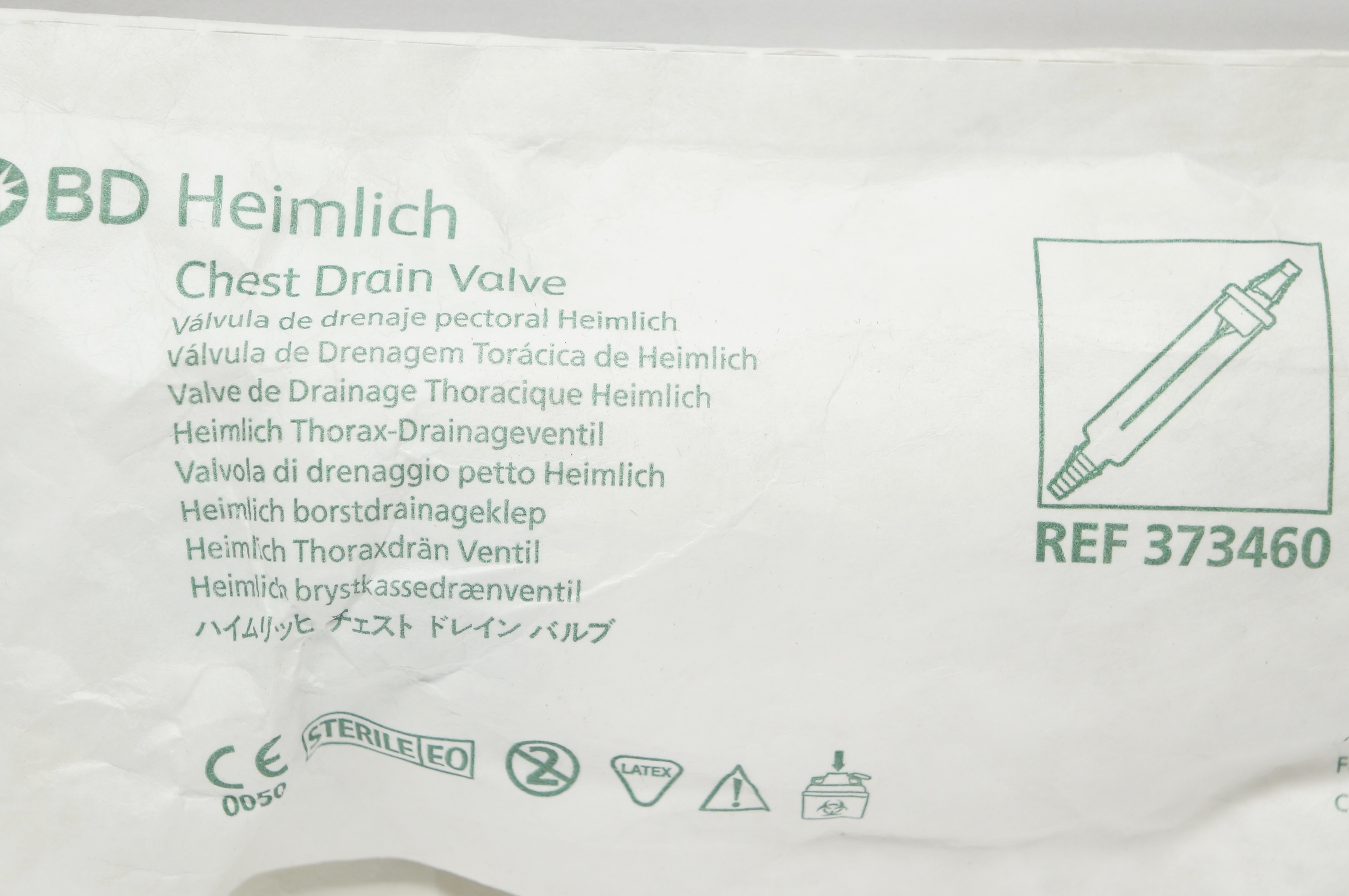 BD 373460 Heimlich Chest Drain Valve (x)