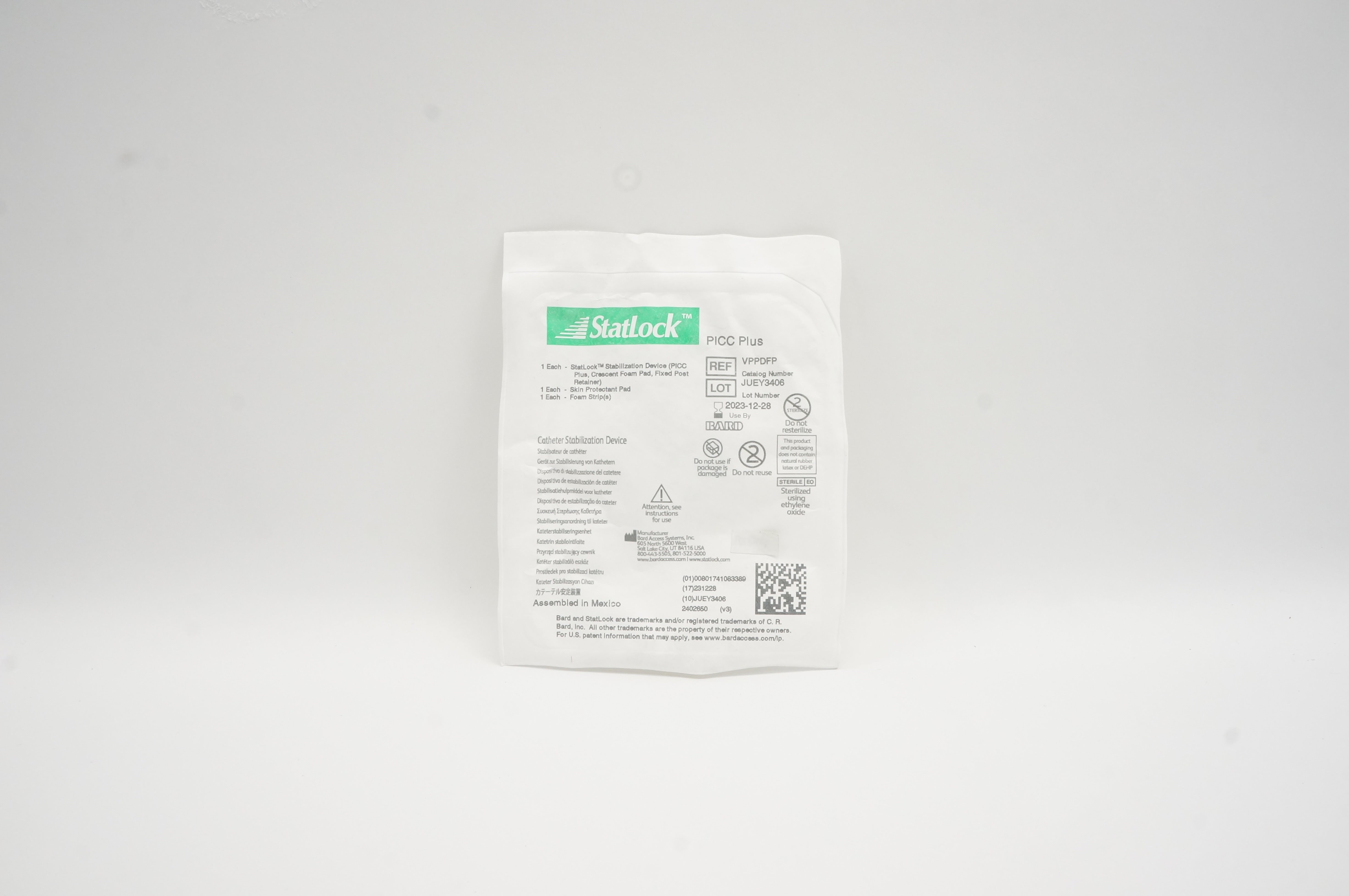 Bard VPPDFP StatLock Cath Stabilization Device PICC Plus