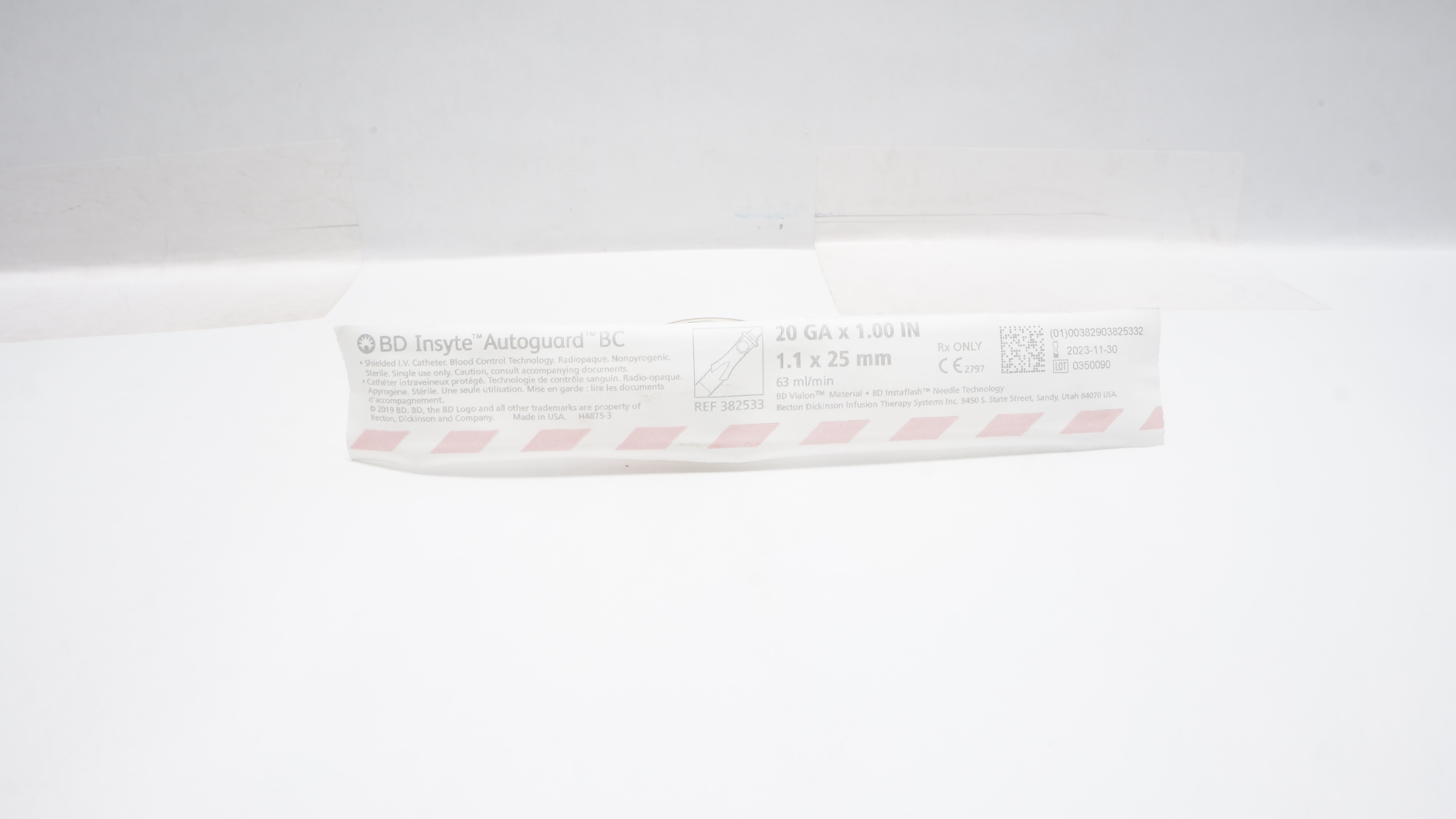 BD 382533 Insyte Autoguard BC Shielded IV Cath. 20Ga x 1.00inch (x)