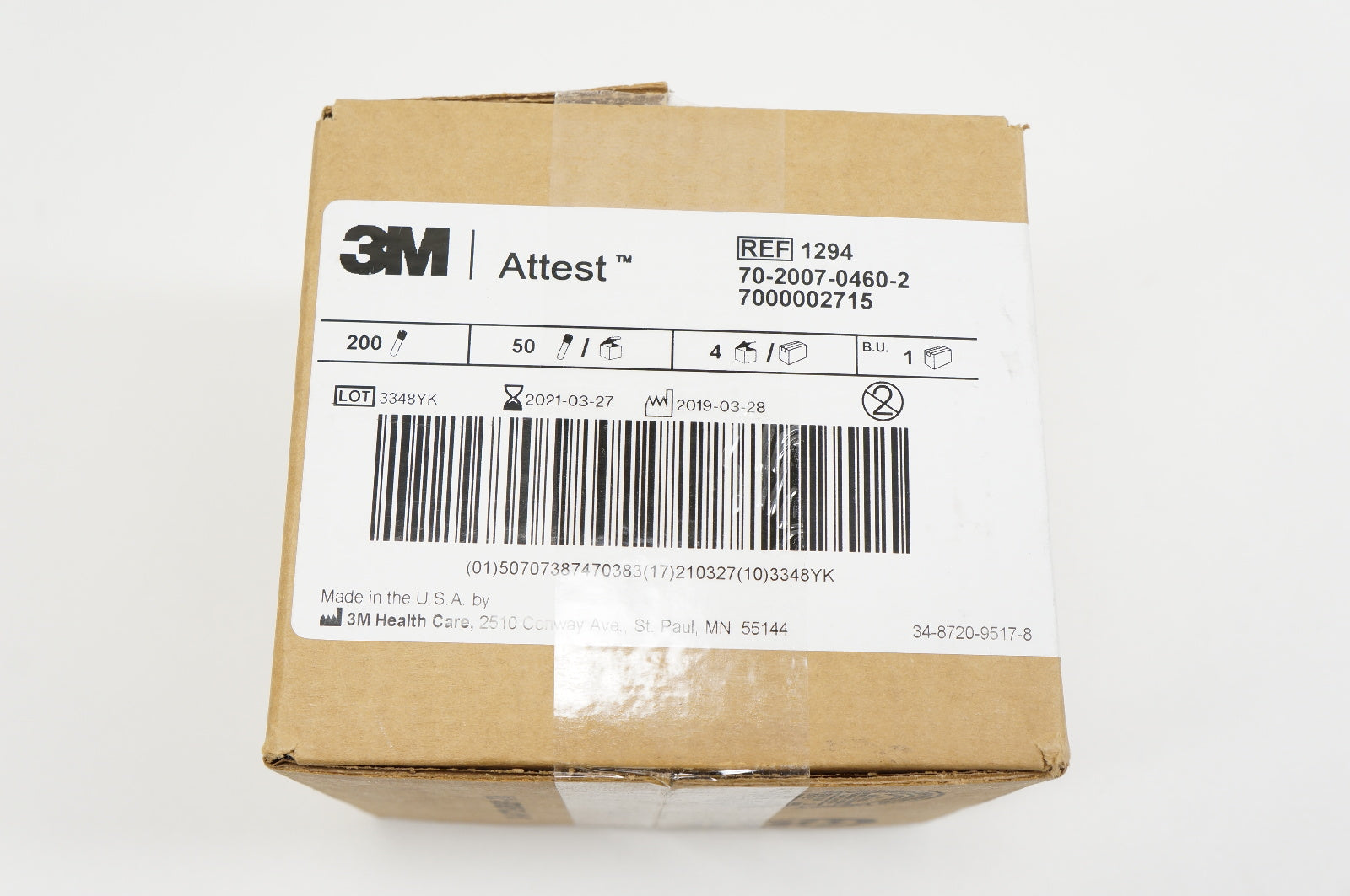 3M 1294 Attest Rapid Readout Biological Indicator