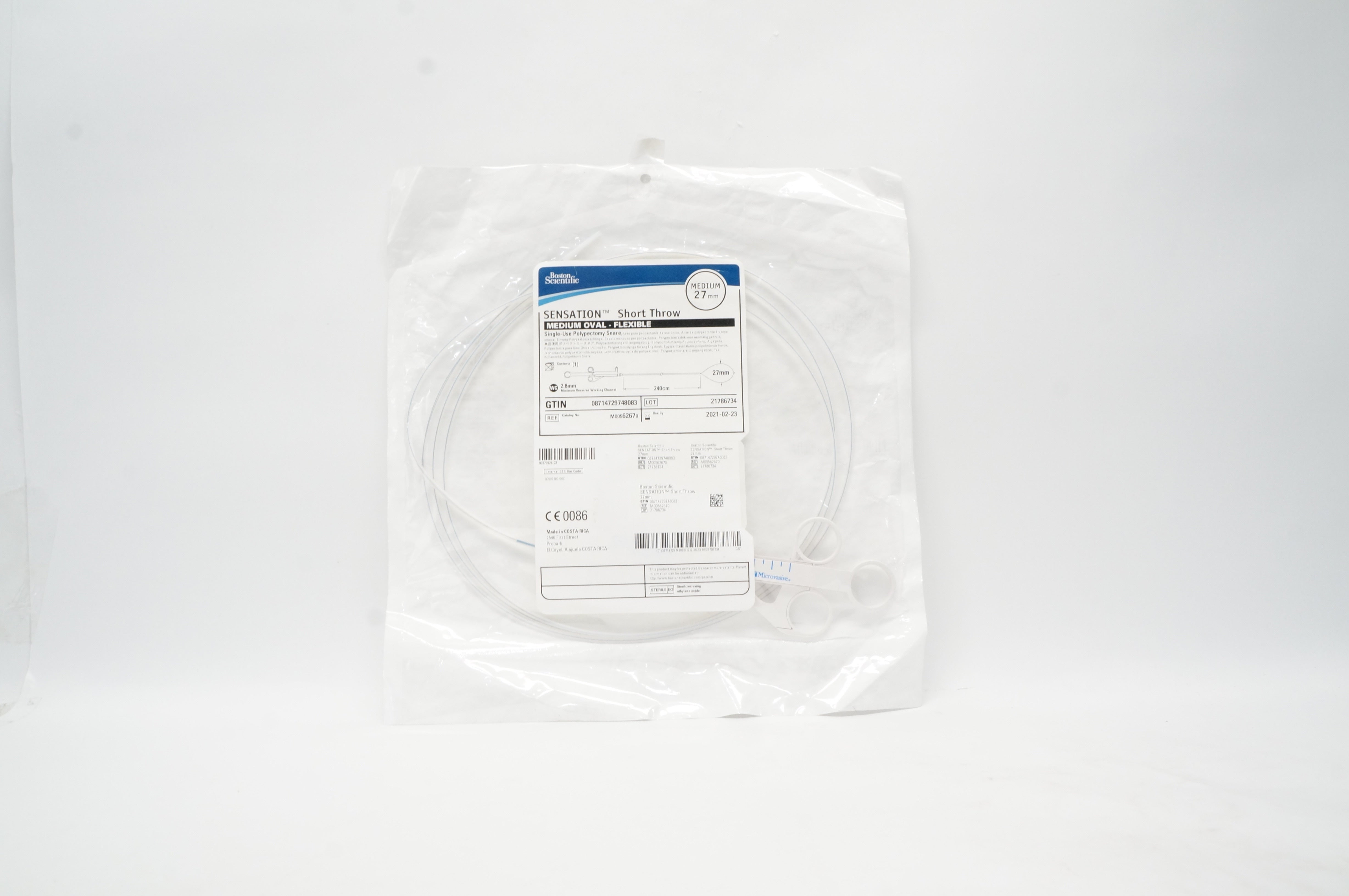 Boston Scientific 6267 Sensation Short Throw Polypectomy Snare, 27mm (x)