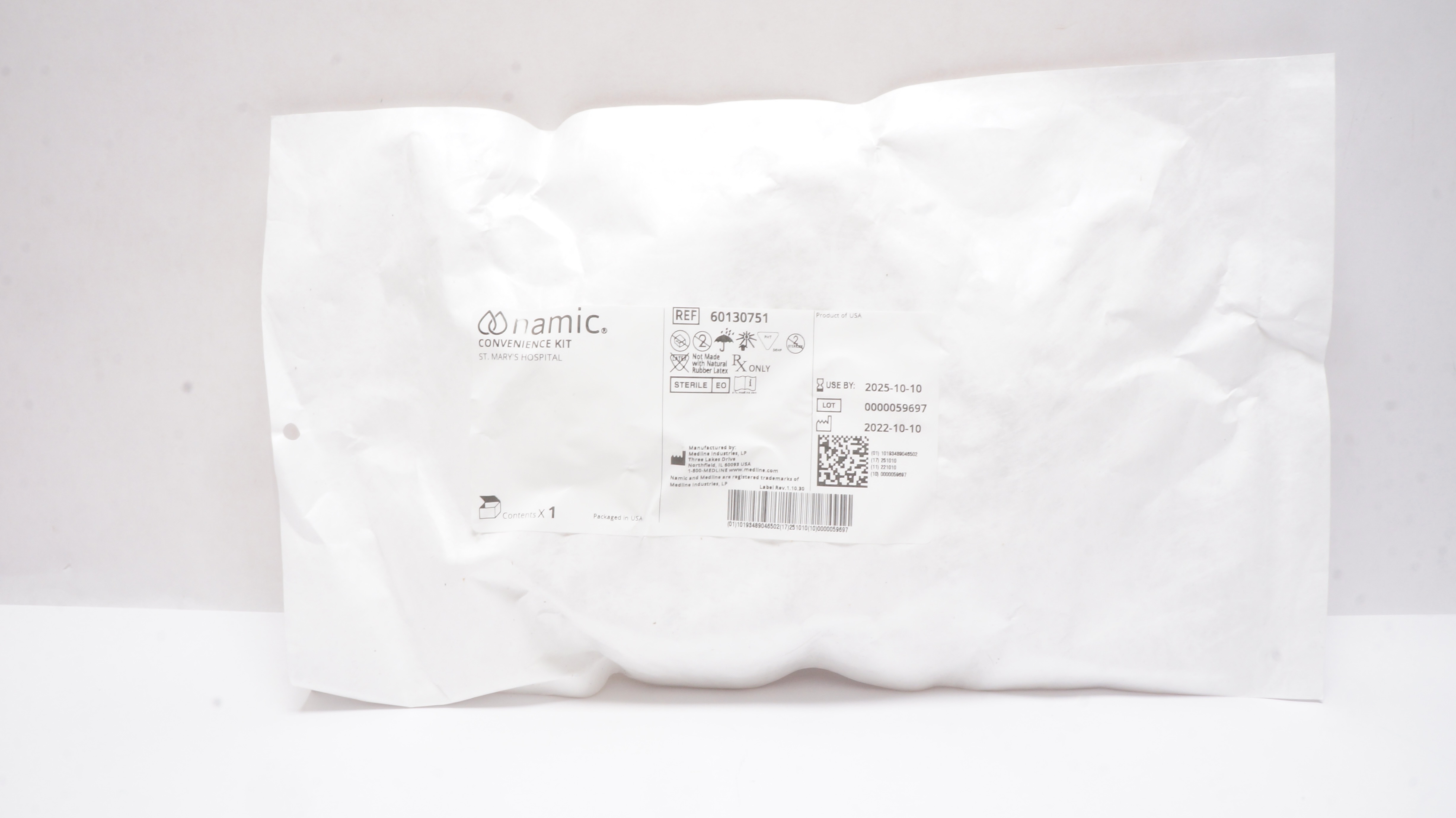 Medline 60130751 Namic Convenience Kit