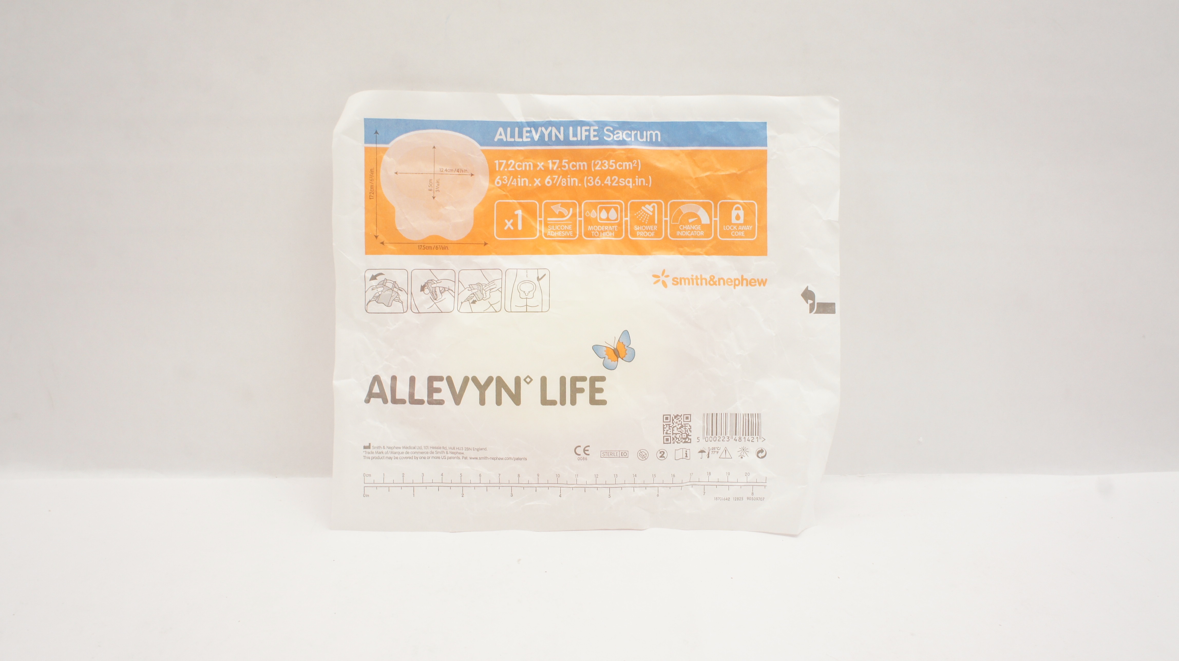 Smith&Nephew 66801306 Allevyn Life Sacrum Dressing 6-3/4inch x 6-7/8inch (x)