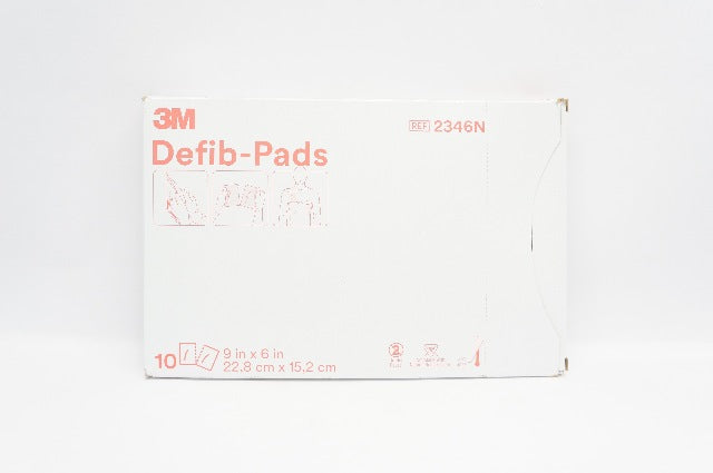 3M 2346N Defib-PaD Conductive Gel Pads 9inch x 6inch 4-1/2 x 6inch(x)- Box of 10