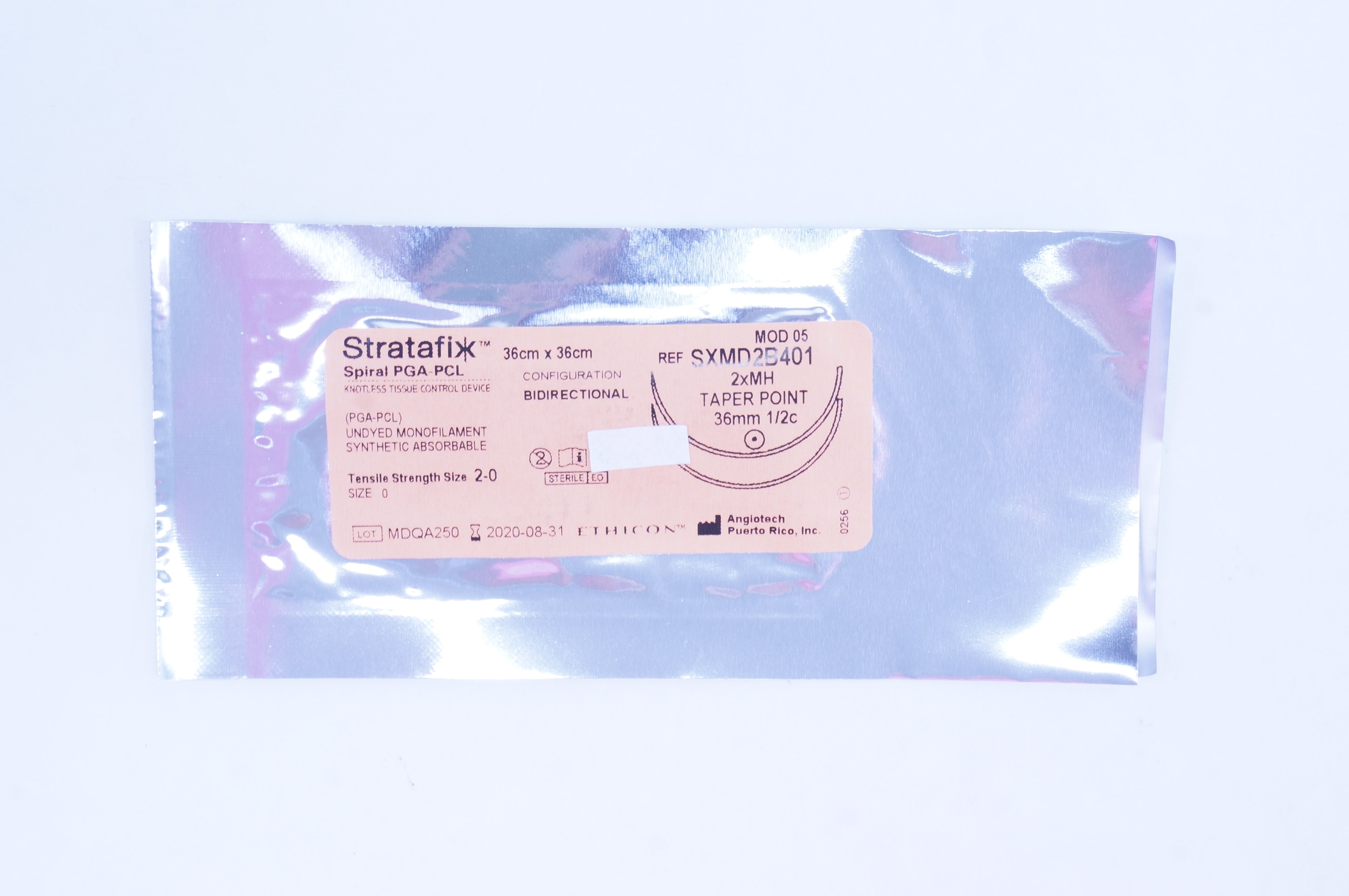 Angiotech SXMD2B401 2-0 Tissue Control Device 2xMH Taper Point 36mm 1/2c (x)